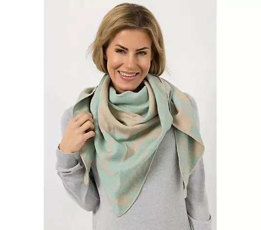 DINE 'N' DANCE Dreieckstuch Jacquard Viskoseanteil ca. 176x88cm