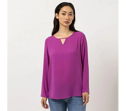 STEFFEN SCHRAUT Bluse Zierausschnitt Seitennahtschlitze leger weit