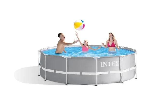 Frame Pool Set Prism Rondo Ø 366 x 76 cm Hellgrau