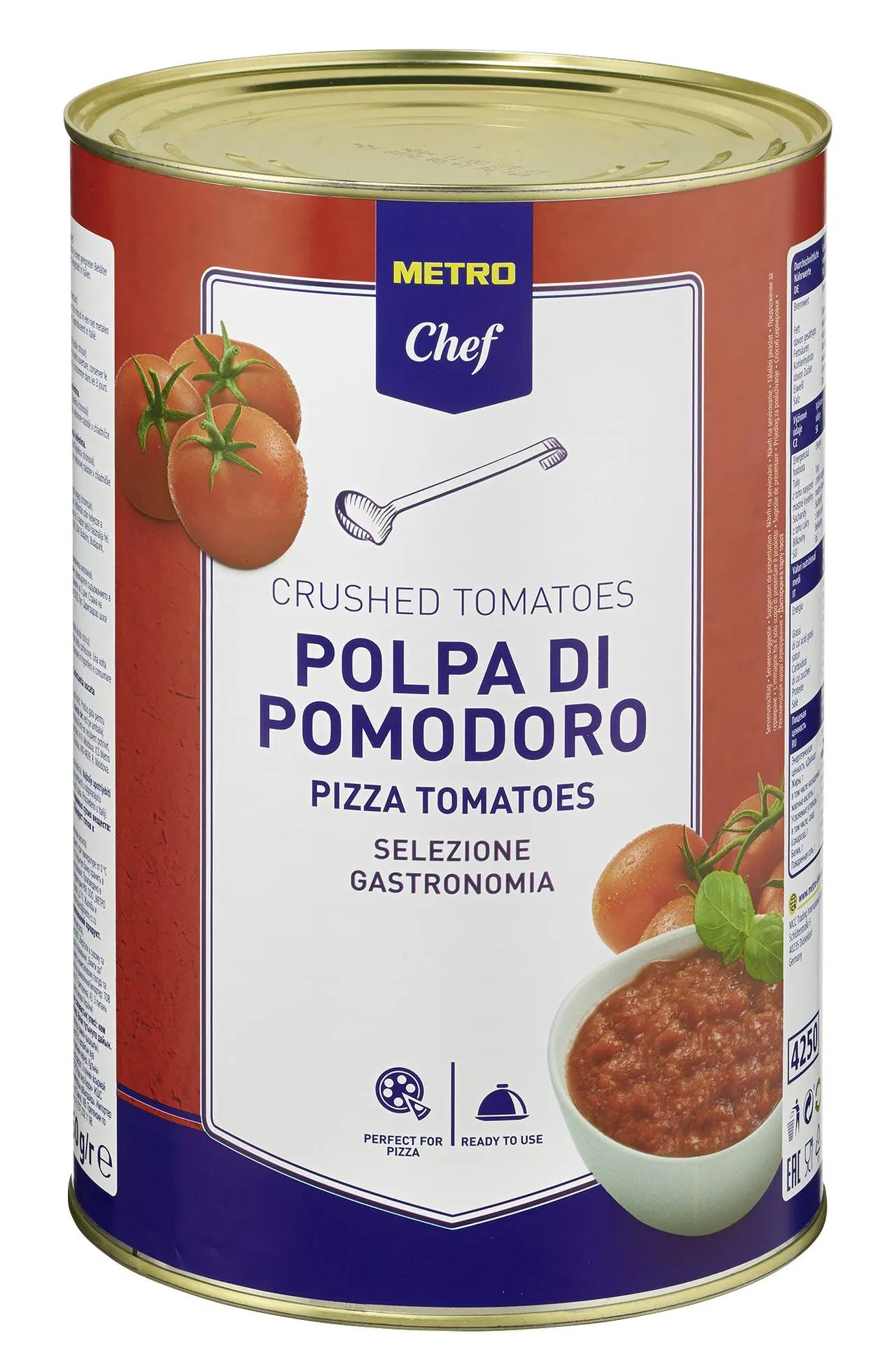 METRO Chef Pizza Tomaten Gestückelt (4,05 kg)