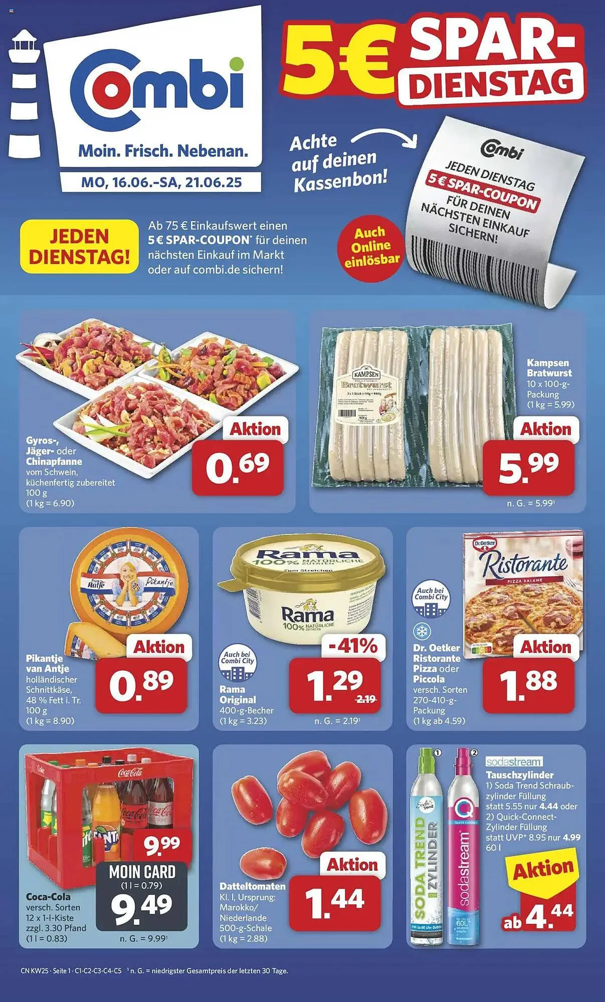 Combi Prospekt von 16. Juni bis 21. Juni 2025 - Prospekt seite 1