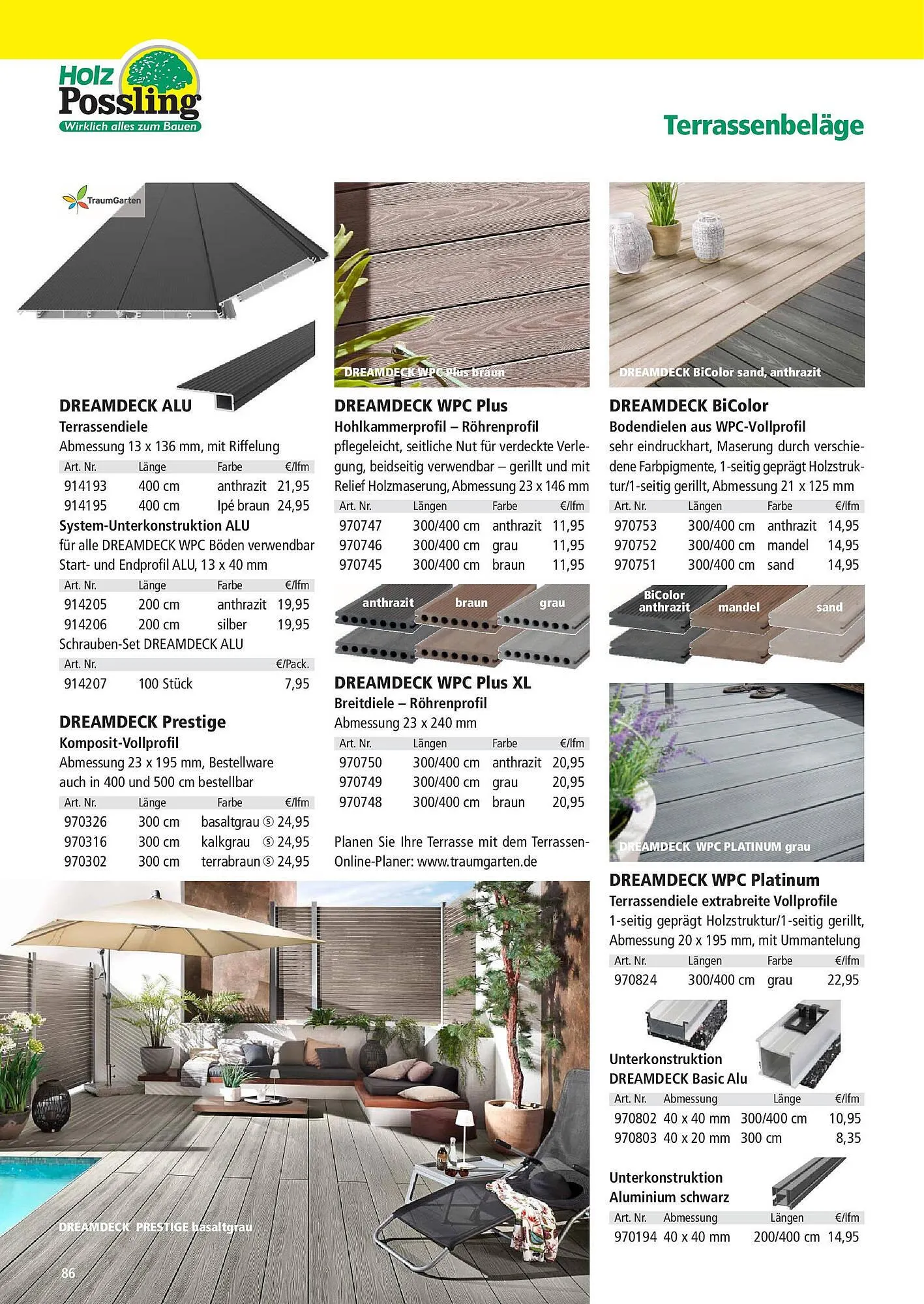 Holz Possling Prospekt von 31. März bis 30. Juni 2025 - Prospekt seite 86