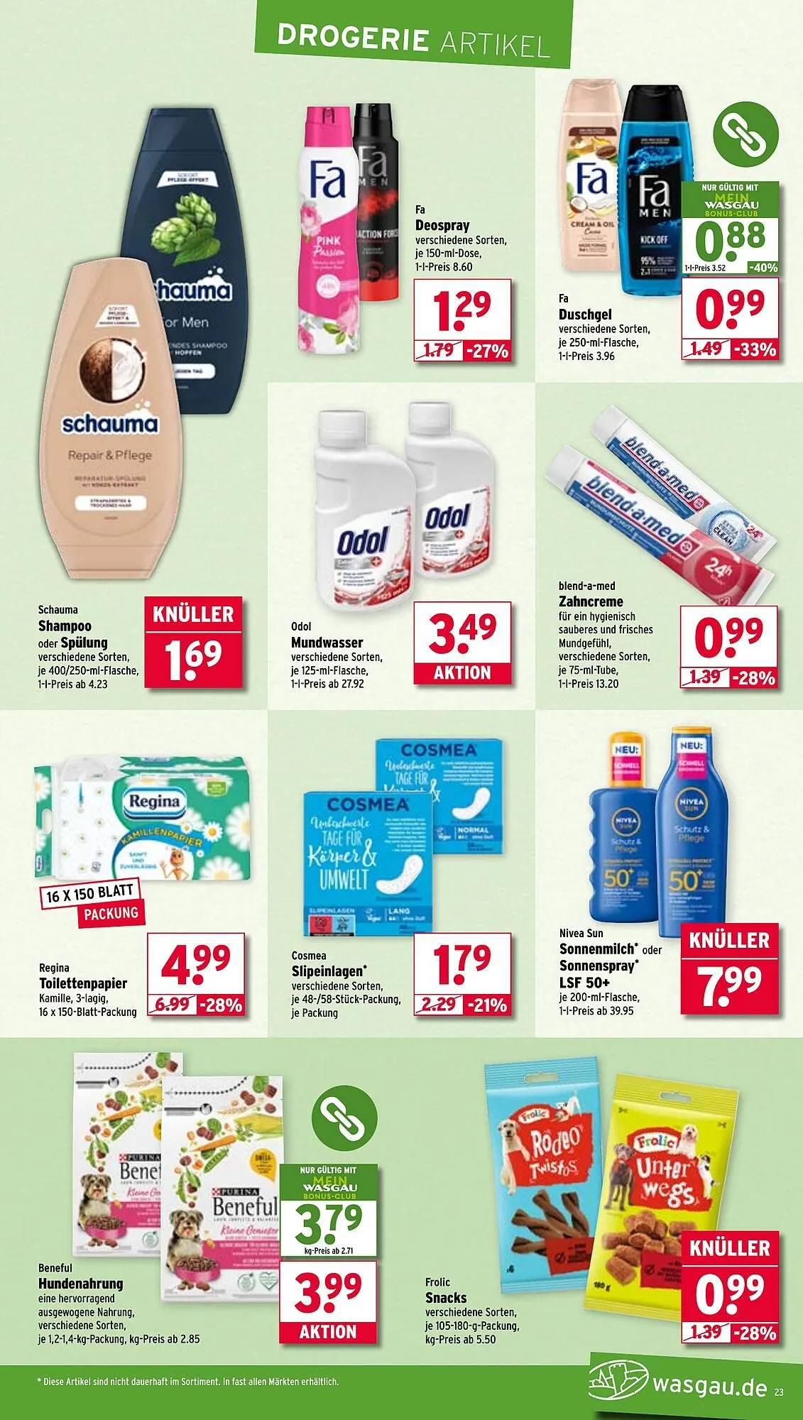 Wasgau Prospekt von 30. Juni bis 5. Juli 2025 - Prospekt seite 23