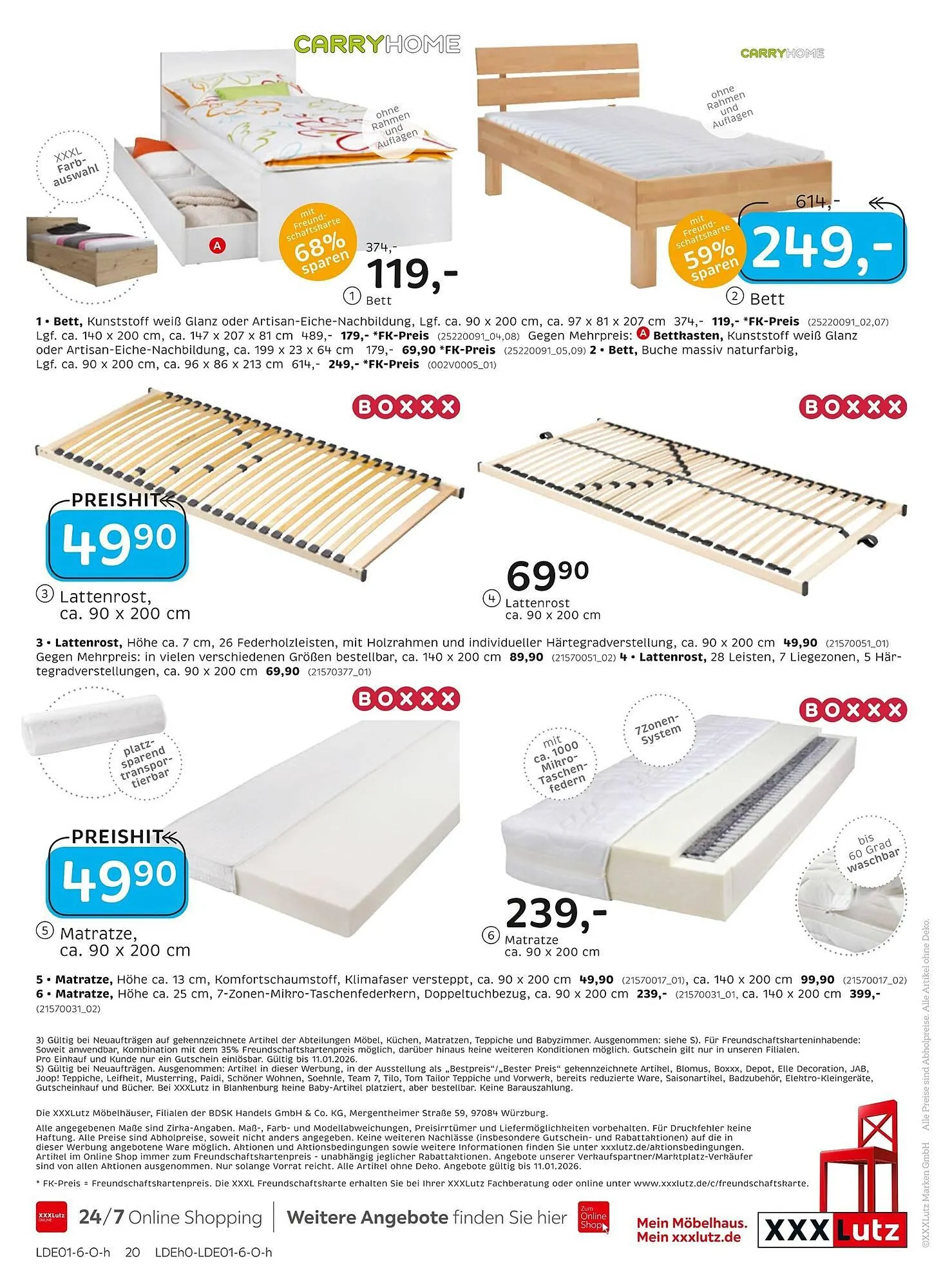 XXXLutz Prospekt von 29. Dezember bis 11. Januar 2026 - Prospekt seite 20