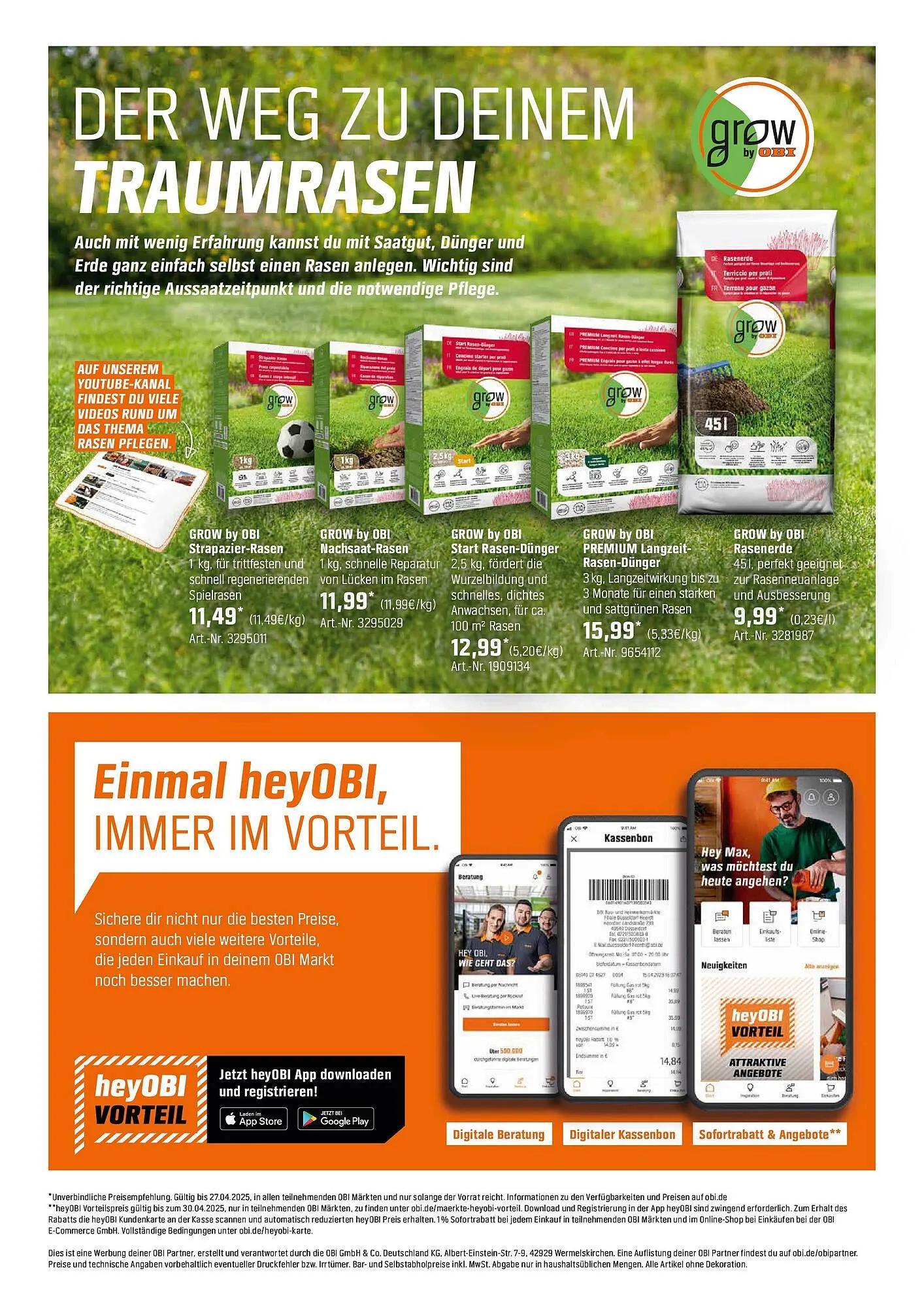 OBI Prospekt von 6. April bis 24. April 2025 - Prospekt seite 20