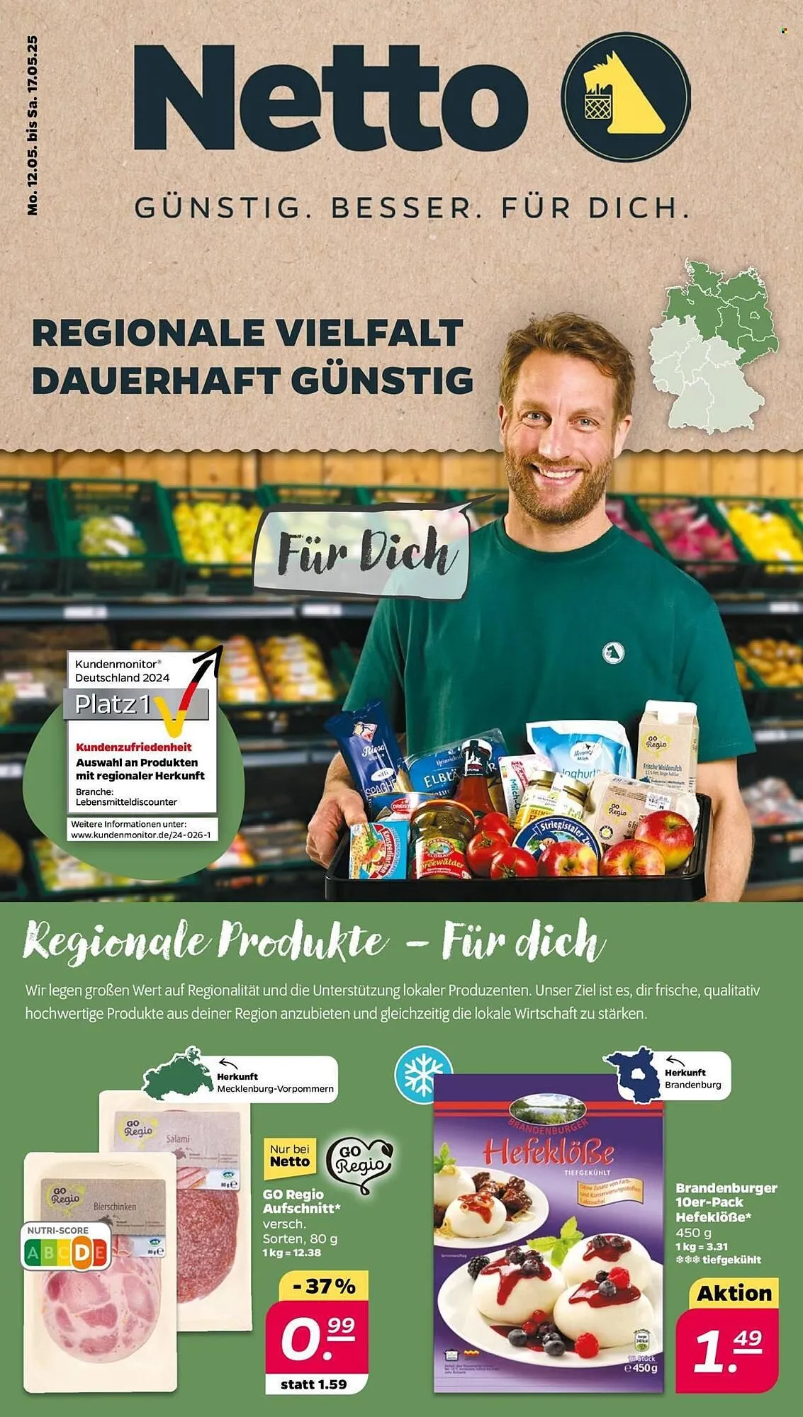 NETTO Prospekt von 12. Mai bis 17. Mai 2025 - Prospekt seite 1
