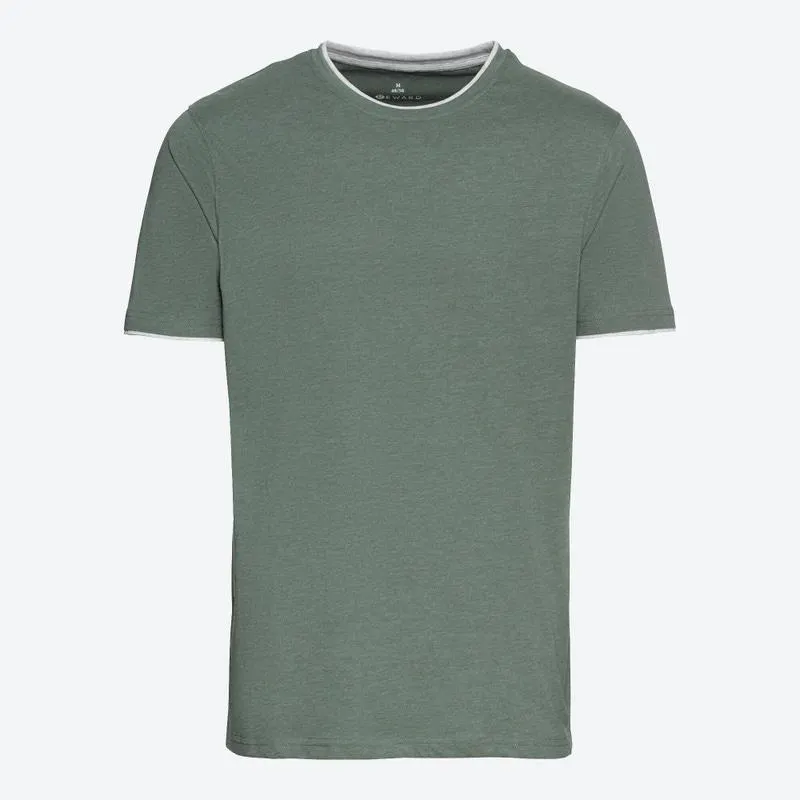 Herren-T-Shirt mit Kontrast-Einsätzen