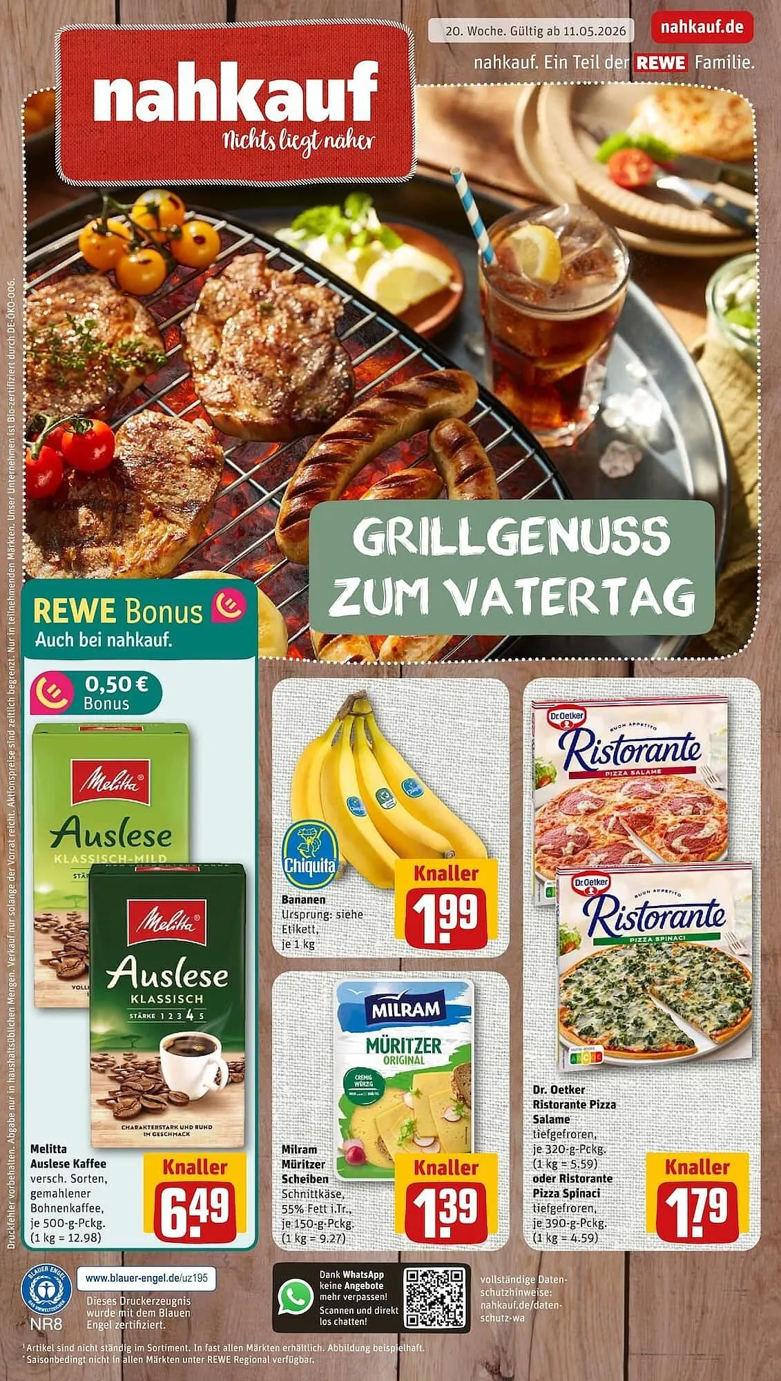 Nahkauf Prospekt von 11. Mai bis 16. Mai 2026 - Prospekt seite 1