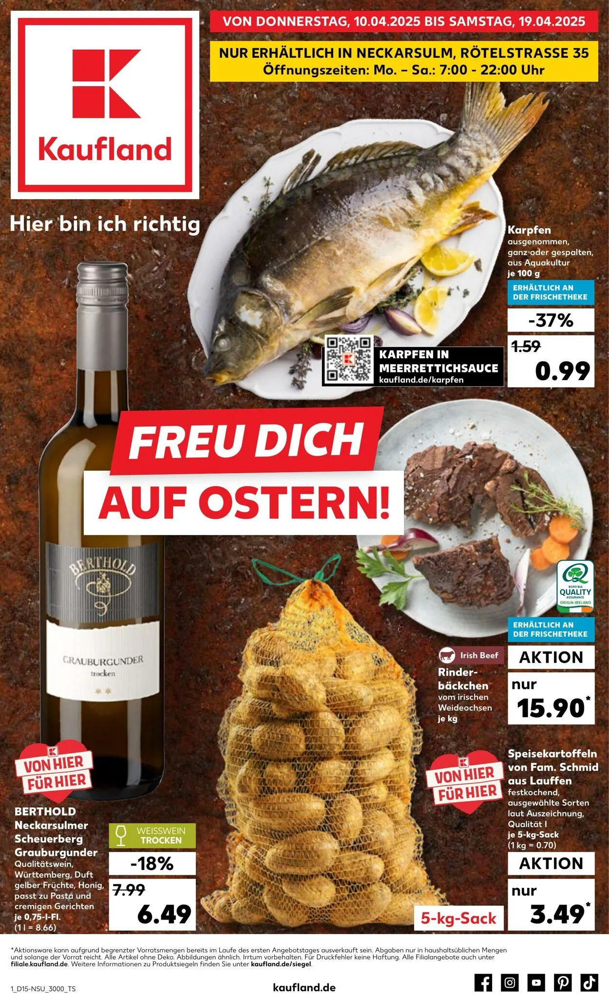 Kaufland - Hamburg von 10. April bis 16. April 2025 - Prospekt seite 1