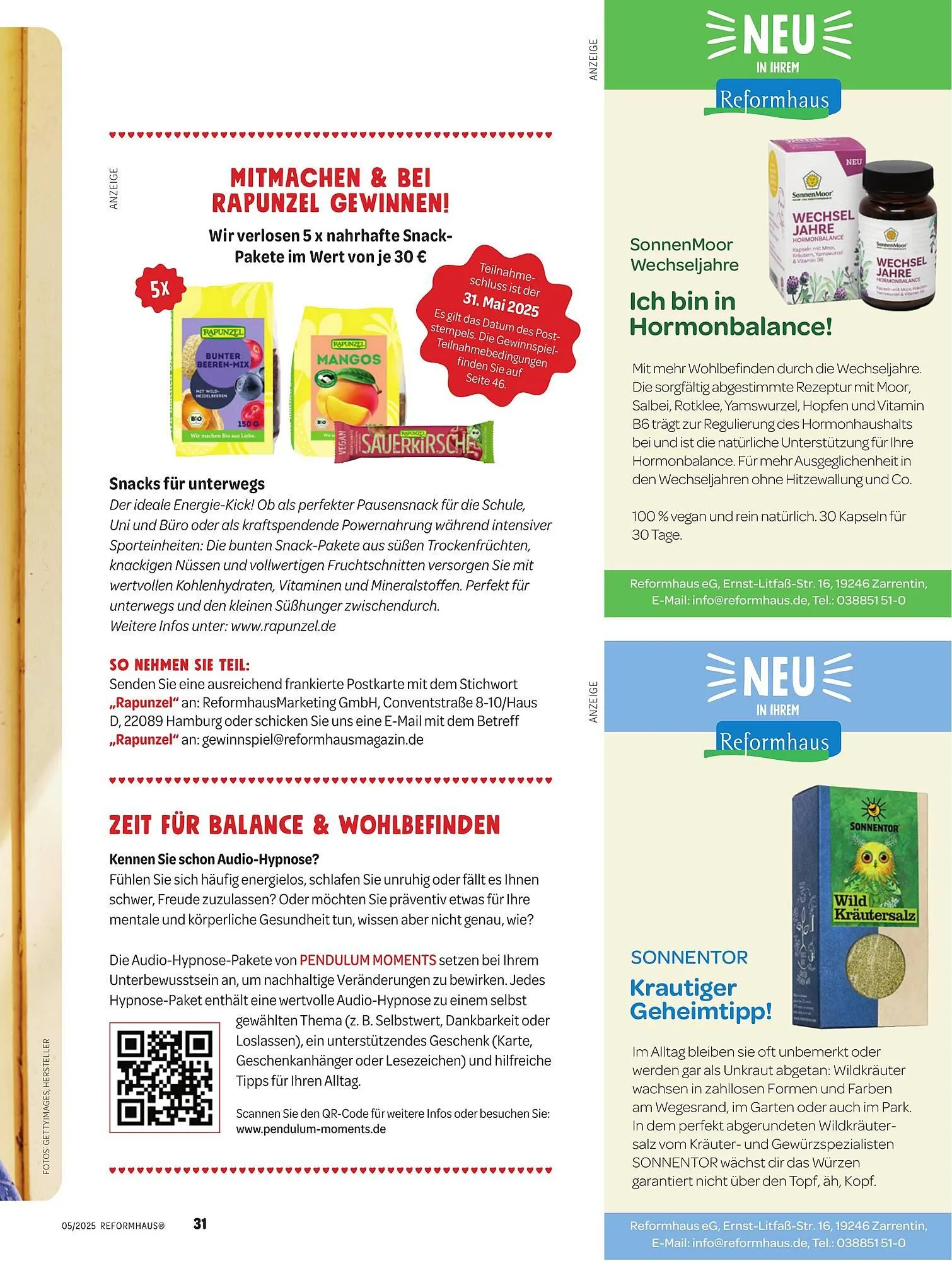 Reformhaus Prospekt von 1. Mai bis 31. Mai 2025 - Prospekt seite 31