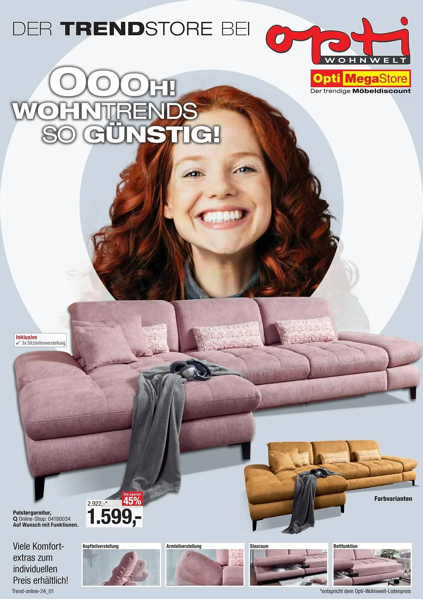 Opti Wohnwelt Prospekt von 12. Mai bis 1. August 2025 - Prospekt seite 1