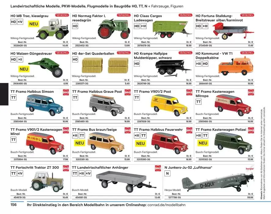 Modellbahn Katalog von 29. Oktober bis 31. Dezember 2025 - Prospekt seite 158