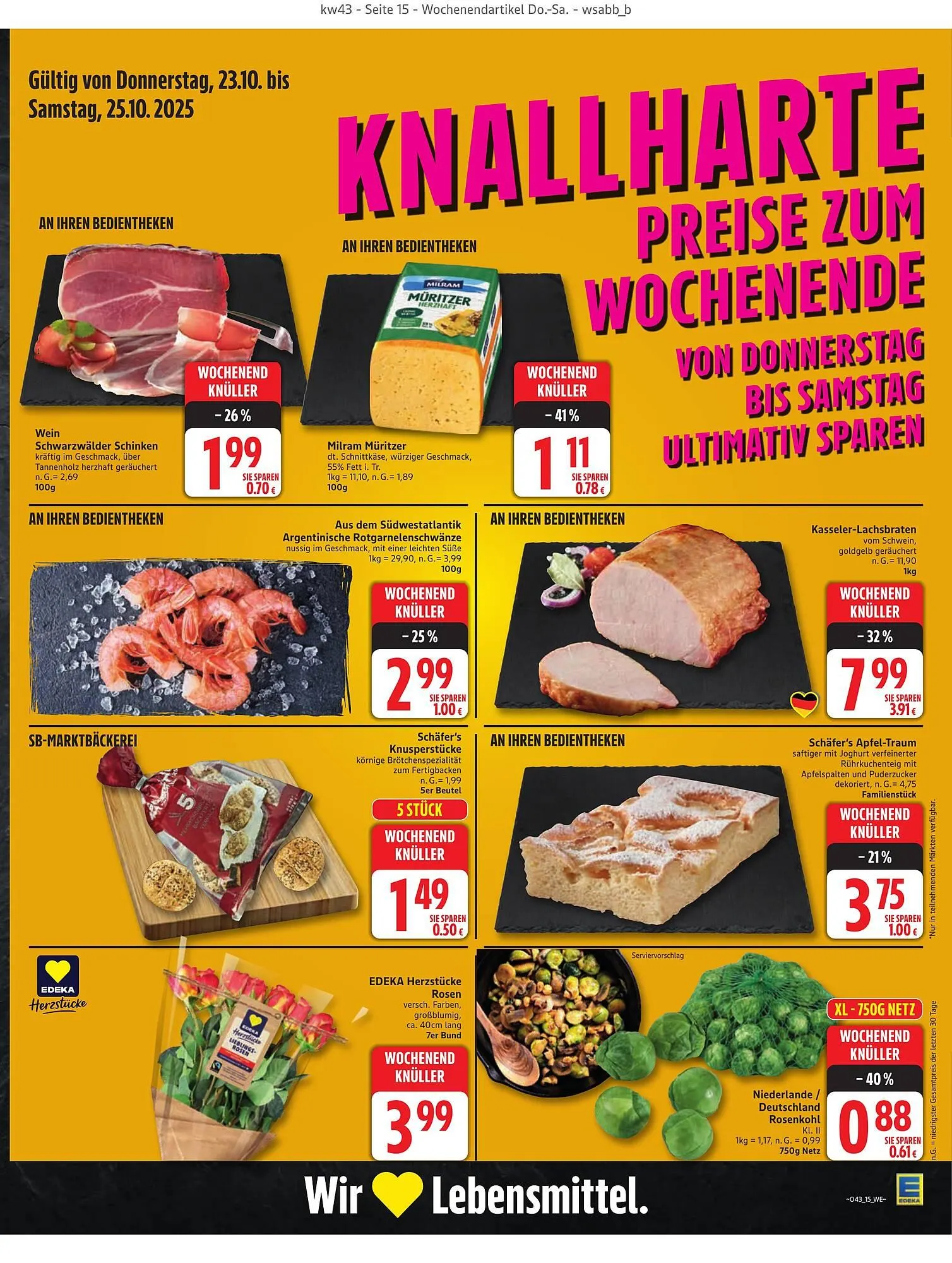 Edeka Prospekt von 20. Oktober bis 25. Oktober 2025 - Prospekt seite 15