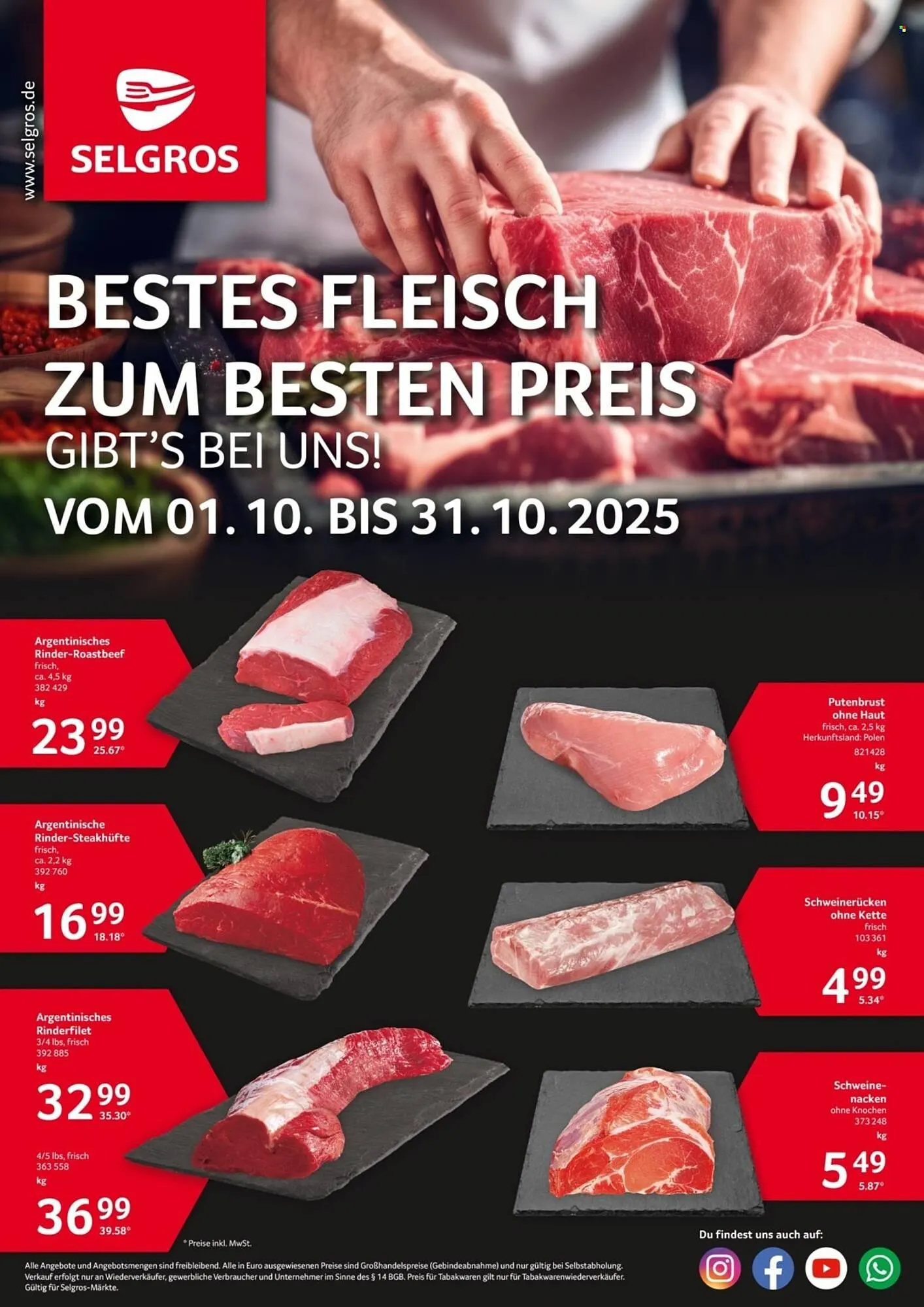 Selgros Prospekt von 1. Oktober bis 31. Oktober 2025 - Prospekt seite 1