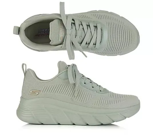SKECHERS Damen-Sneaker Bobs B Flex Strick Memory Foam