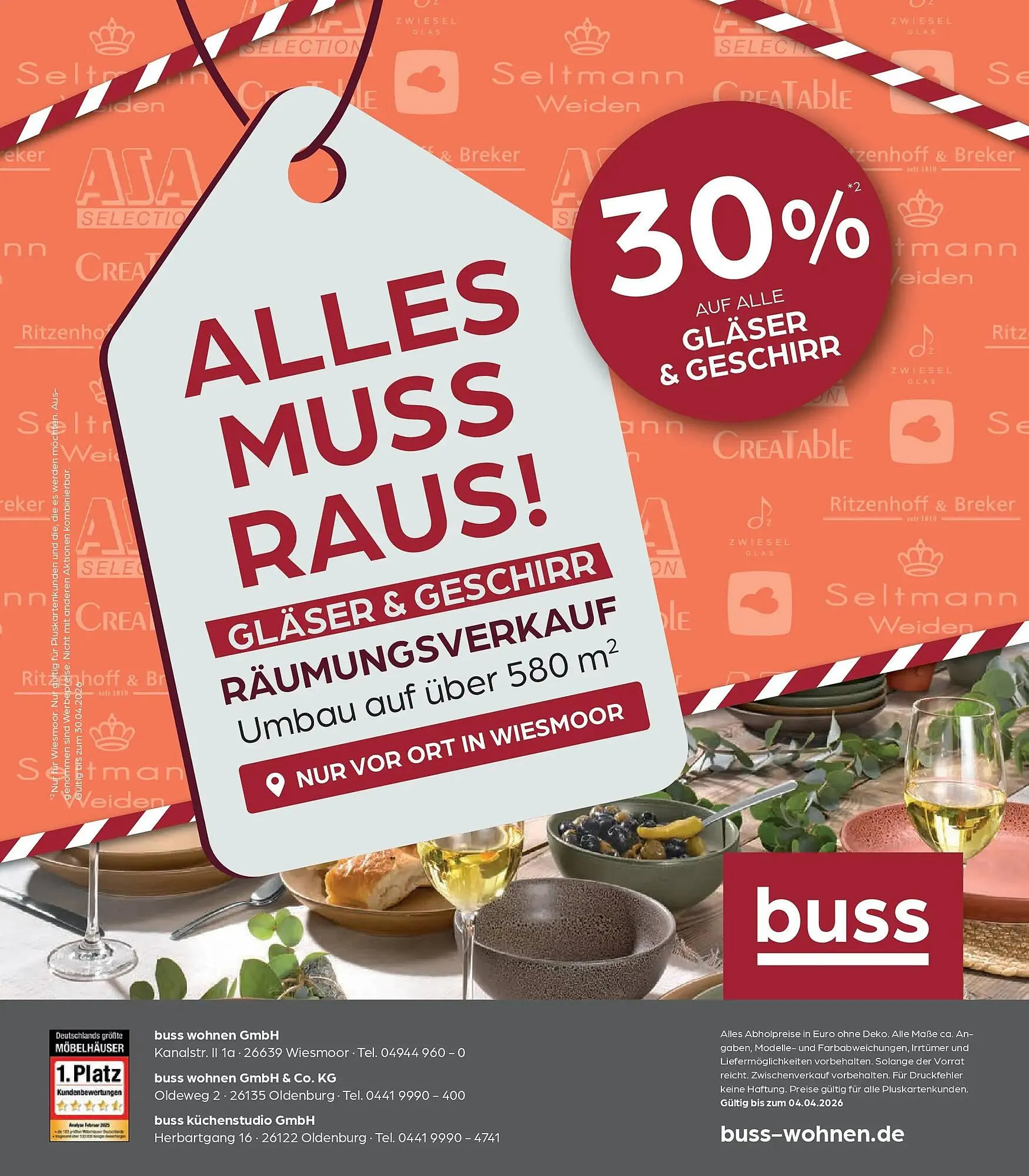 Möbel Buss Prospekt von 19. März bis 4. April 2026 - Prospekt seite 33