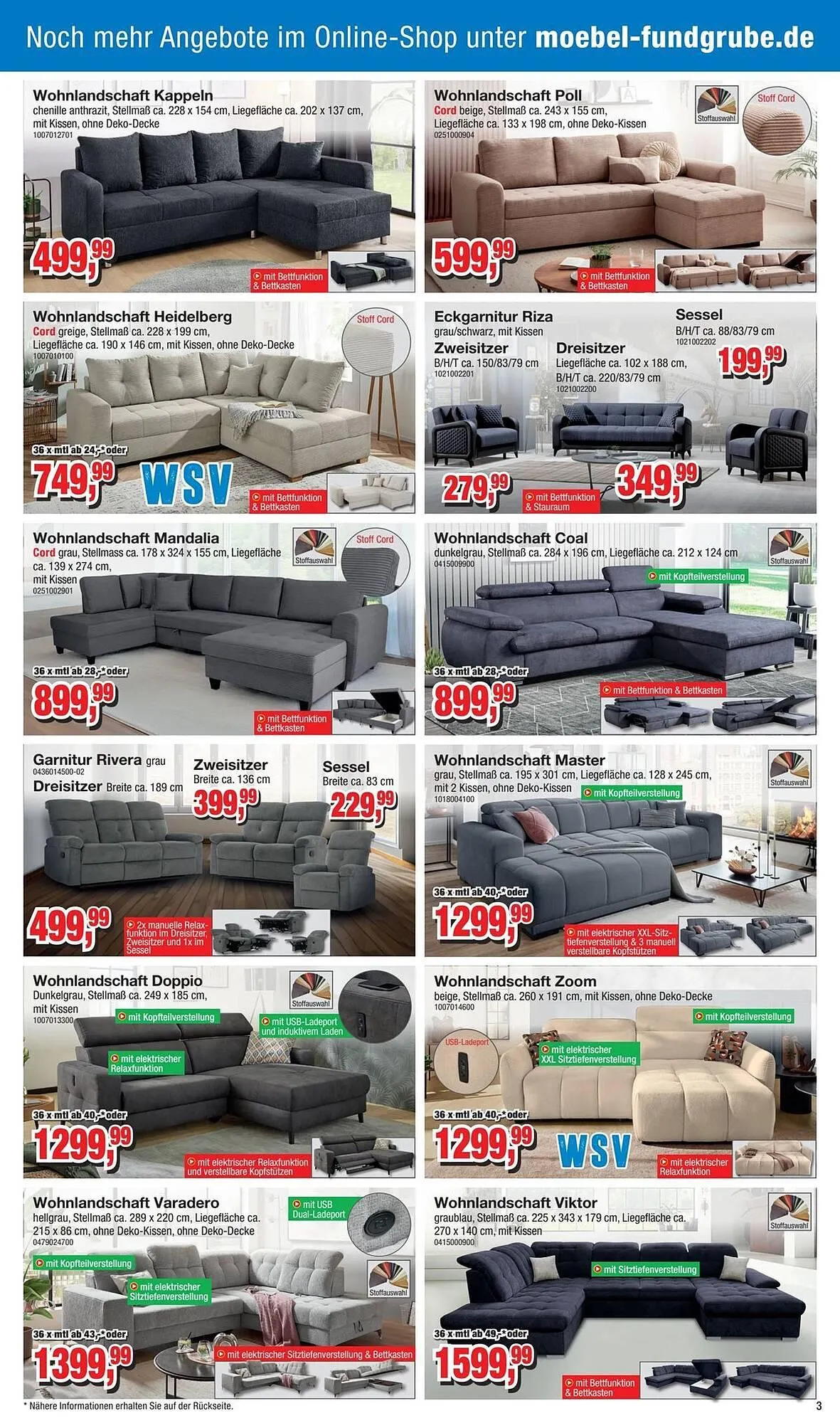 Möbelfundgrube Prospekt von 1. Januar bis 14. Januar 2026 - Prospekt seite 3