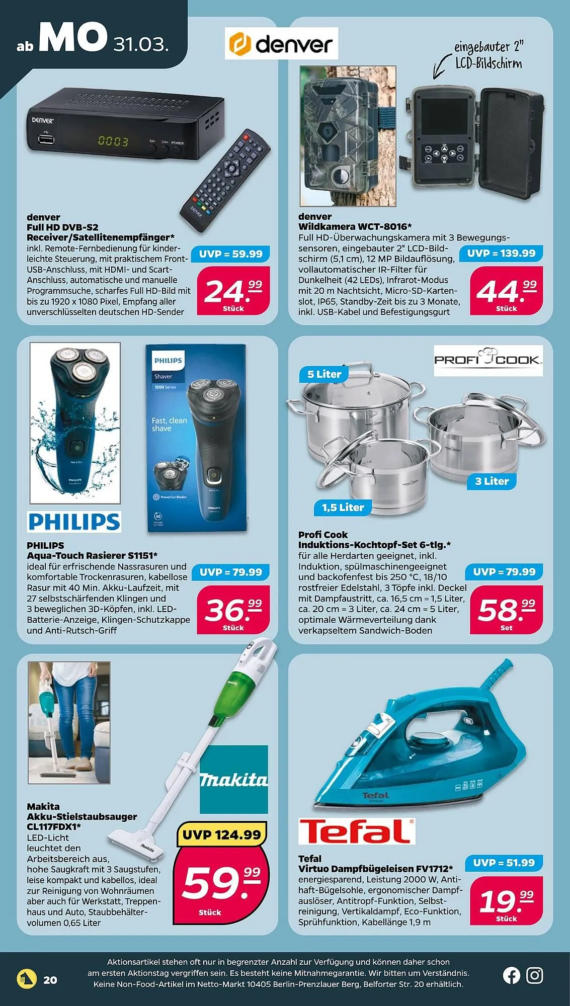 NETTO Prospekt von 31. März bis 5. April 2025 - Prospekt seite 20