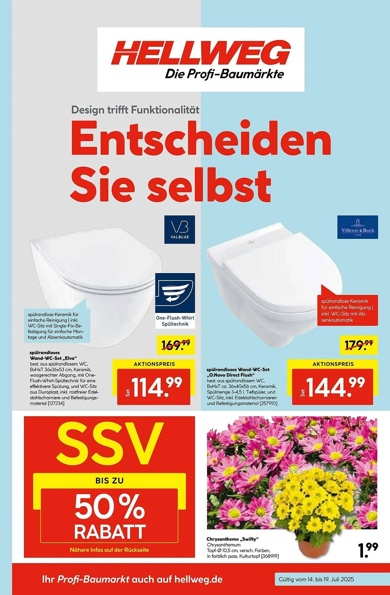 Hellweg Prospekt von 14. Juli bis 20. Juli 2025 - Prospekt seite 1