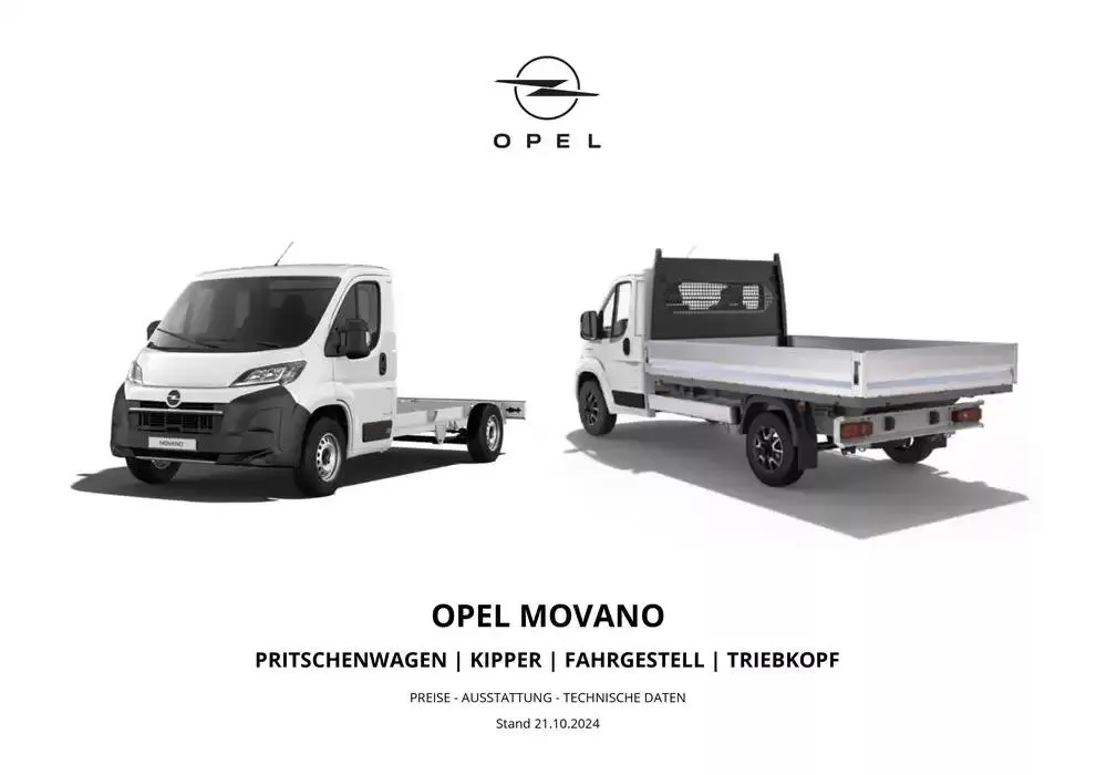 Opel Neuer Movano Kipper von 17. Dezember bis 17. Dezember 2025 - Prospekt seite 1