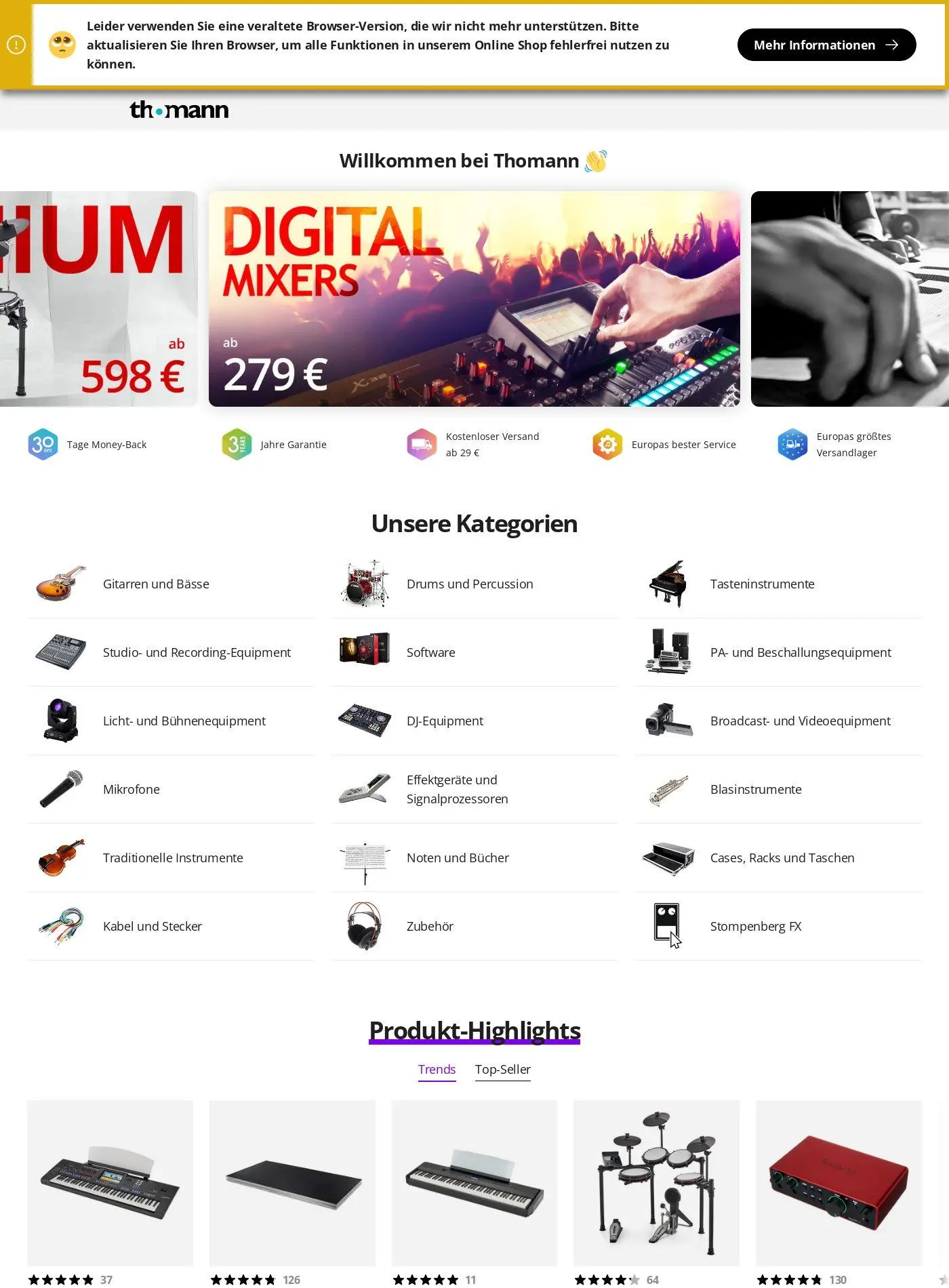 Thomann Aktueller Prospekt - 1