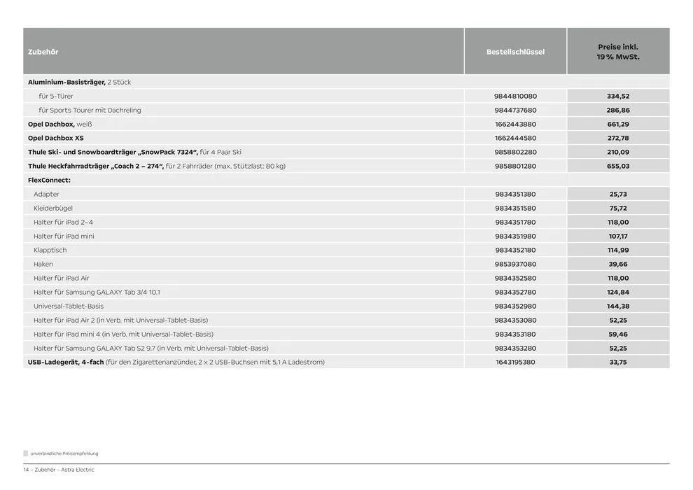 Opel Astra Electric von 23. März bis 23. März 2025 - Prospekt seite 14