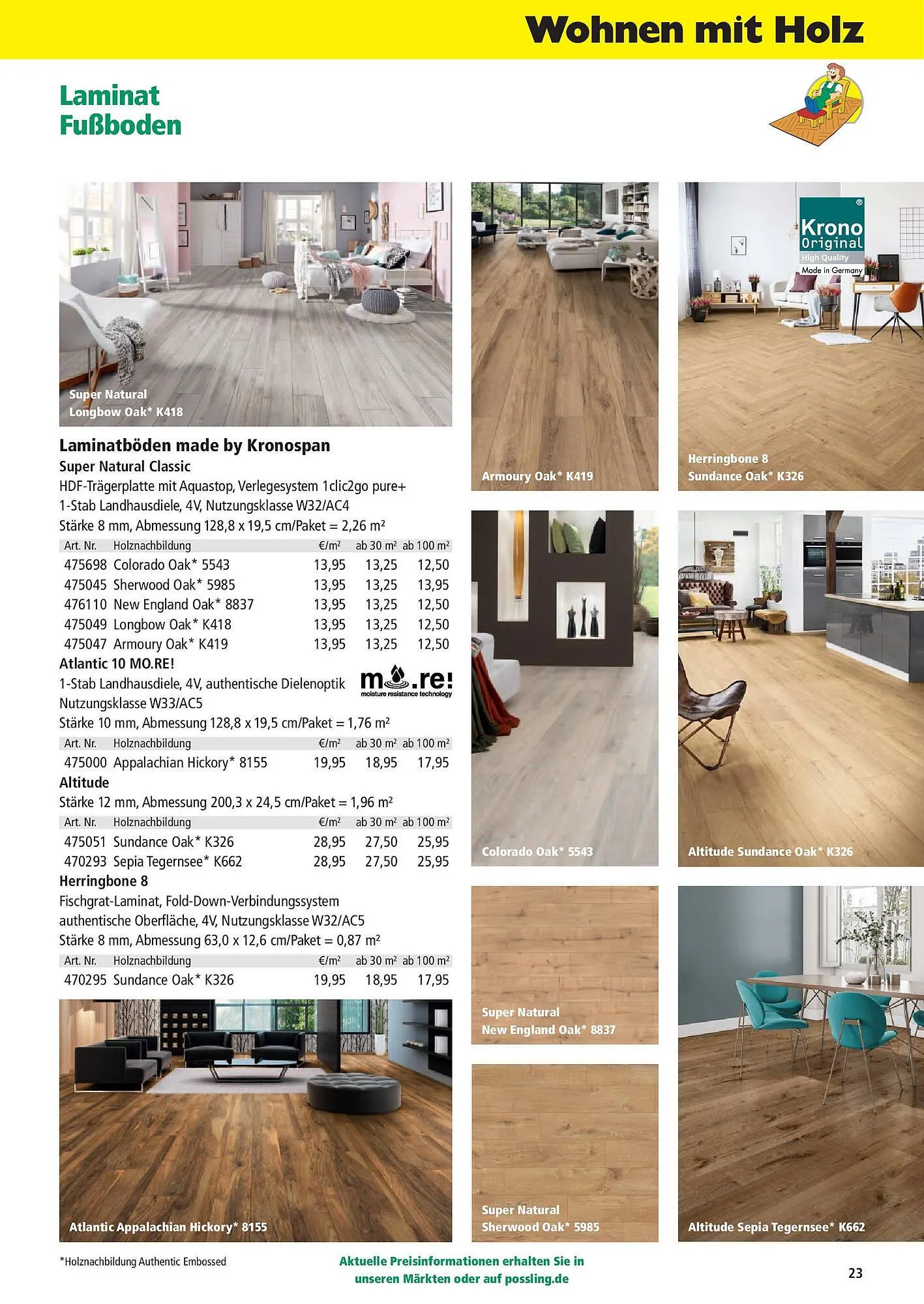 Holz Possling Prospekt von 31. März bis 30. Juni 2025 - Prospekt seite 23