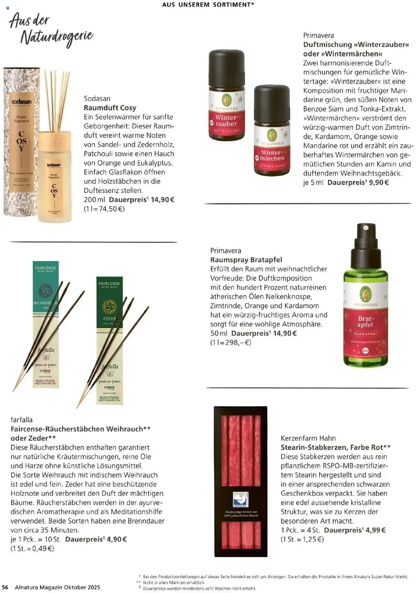 Alnatura Prospekt von 1. Oktober bis 31. Oktober 2025 - Prospekt seite 56