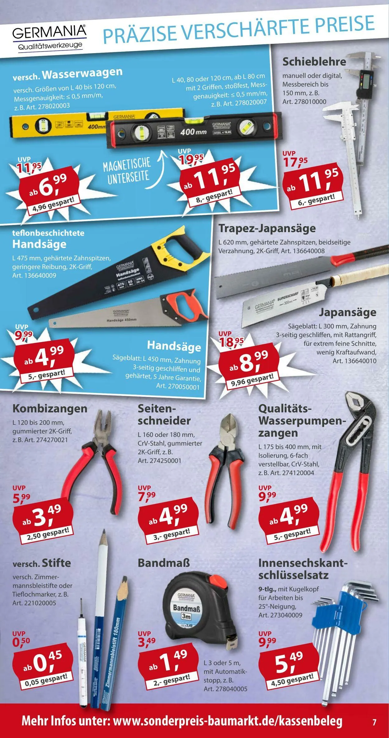 Sonderpreis Baumarkt Aktueller Prospekt von 3. Mai bis 17. Mai 2025 - Prospekt seite 7