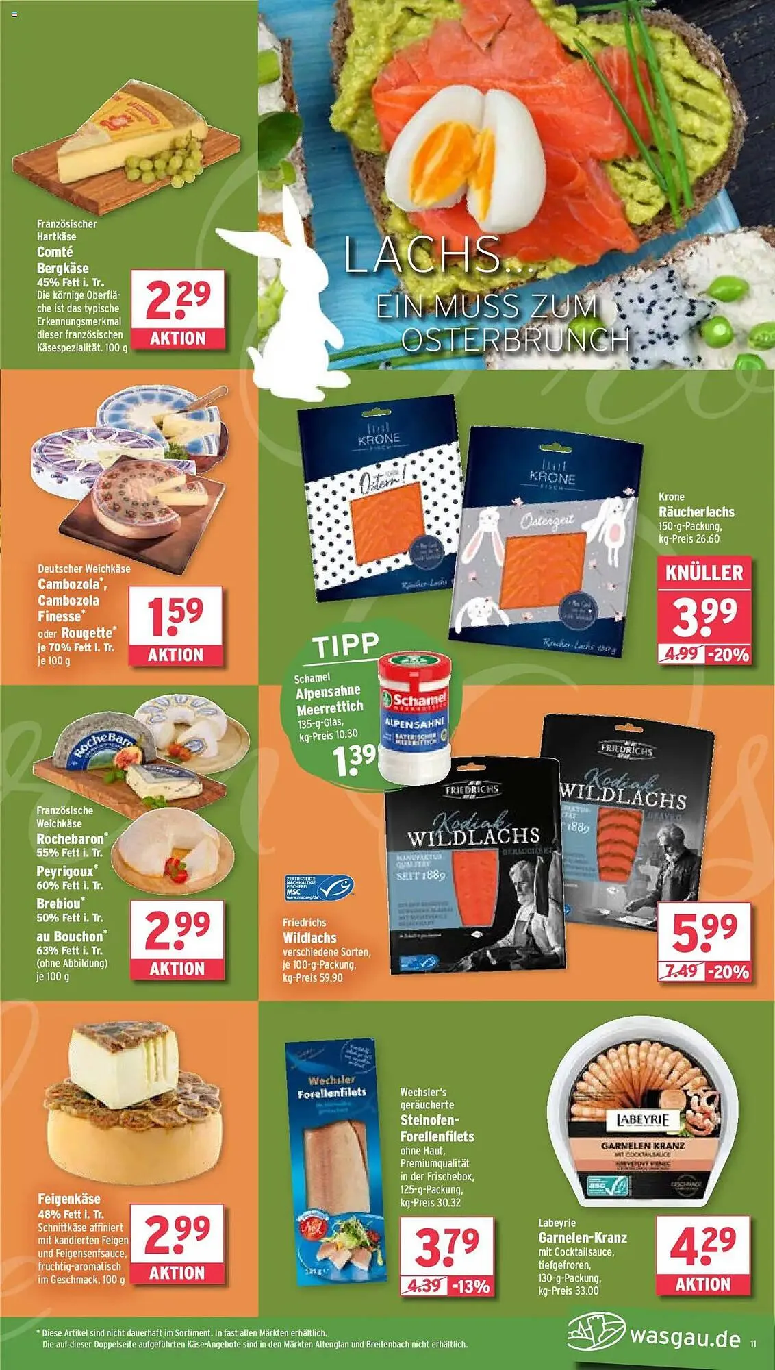 Wasgau Prospekt von 14. April bis 19. April 2025 - Prospekt seite 11