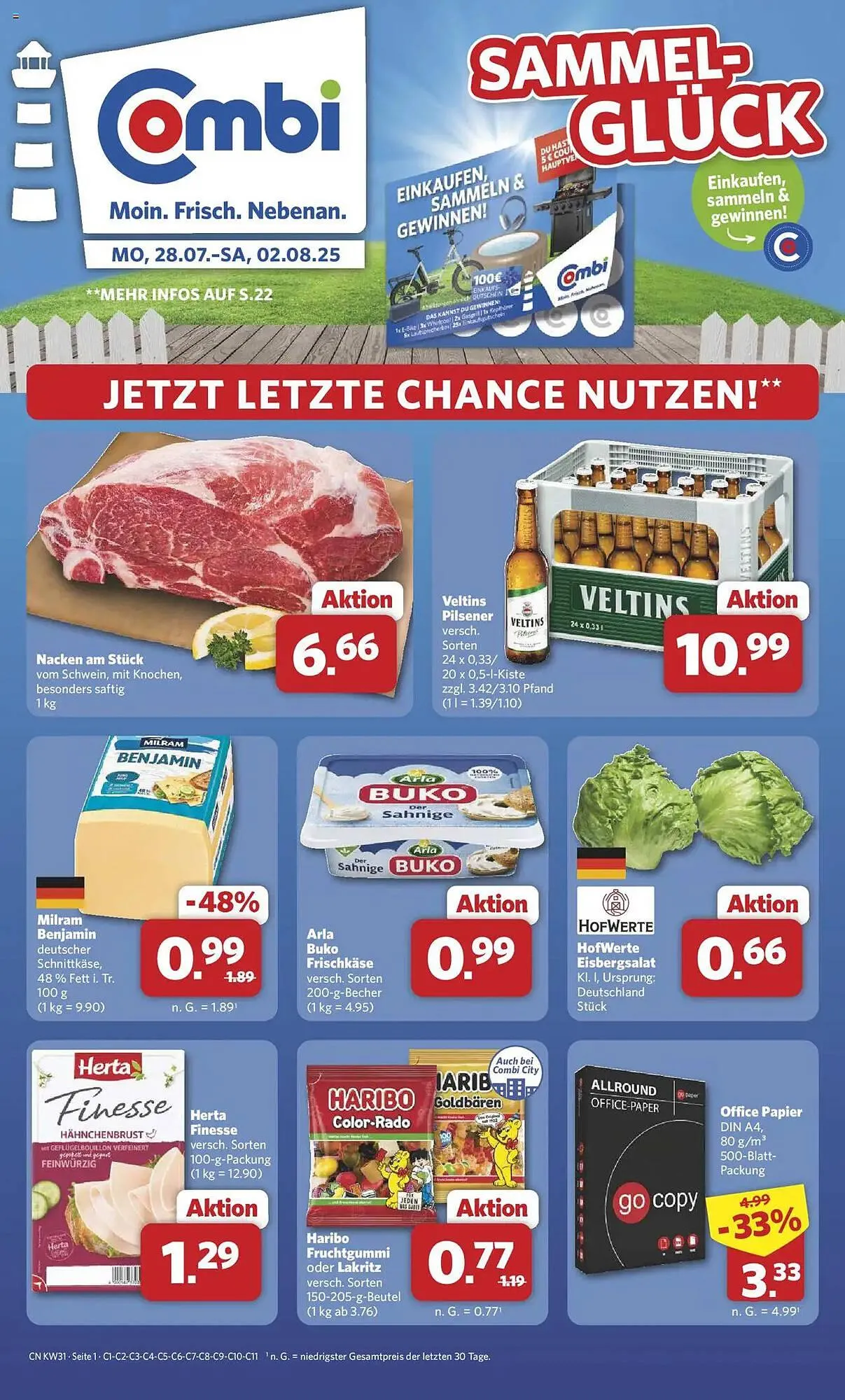 Combi Prospekt von 28. Juli bis 2. August 2025 - Prospekt seite 1