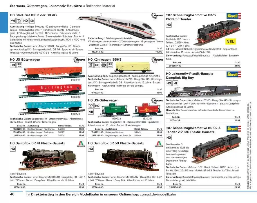 Modellbahn Katalog von 29. Oktober bis 31. Dezember 2025 - Prospekt seite 48