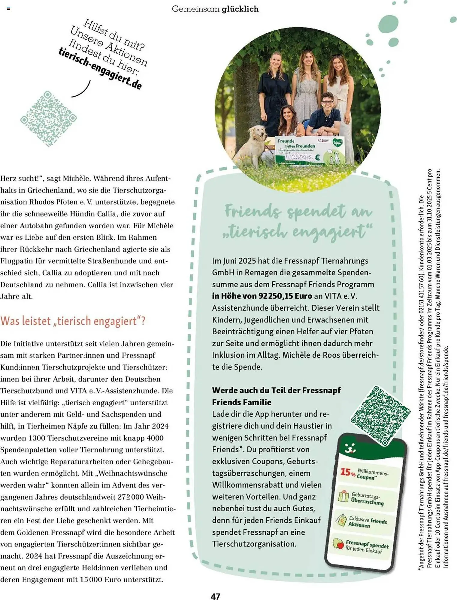 Fressnapf Magazin von 1. September bis 31. Oktober 2025 - Prospekt seite 47