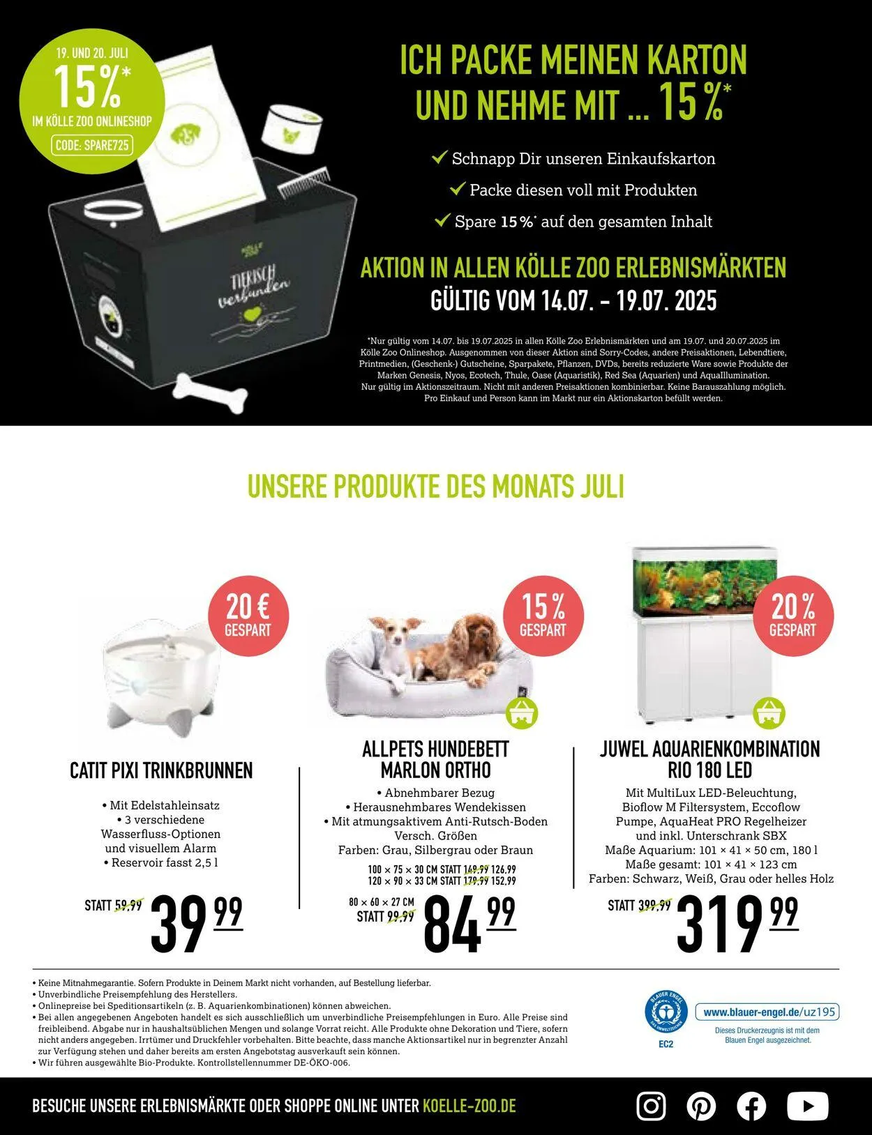 Kölle Zoo Aktueller Prospekt von 2. Juli bis 16. Juli 2025 - Prospekt seite 20