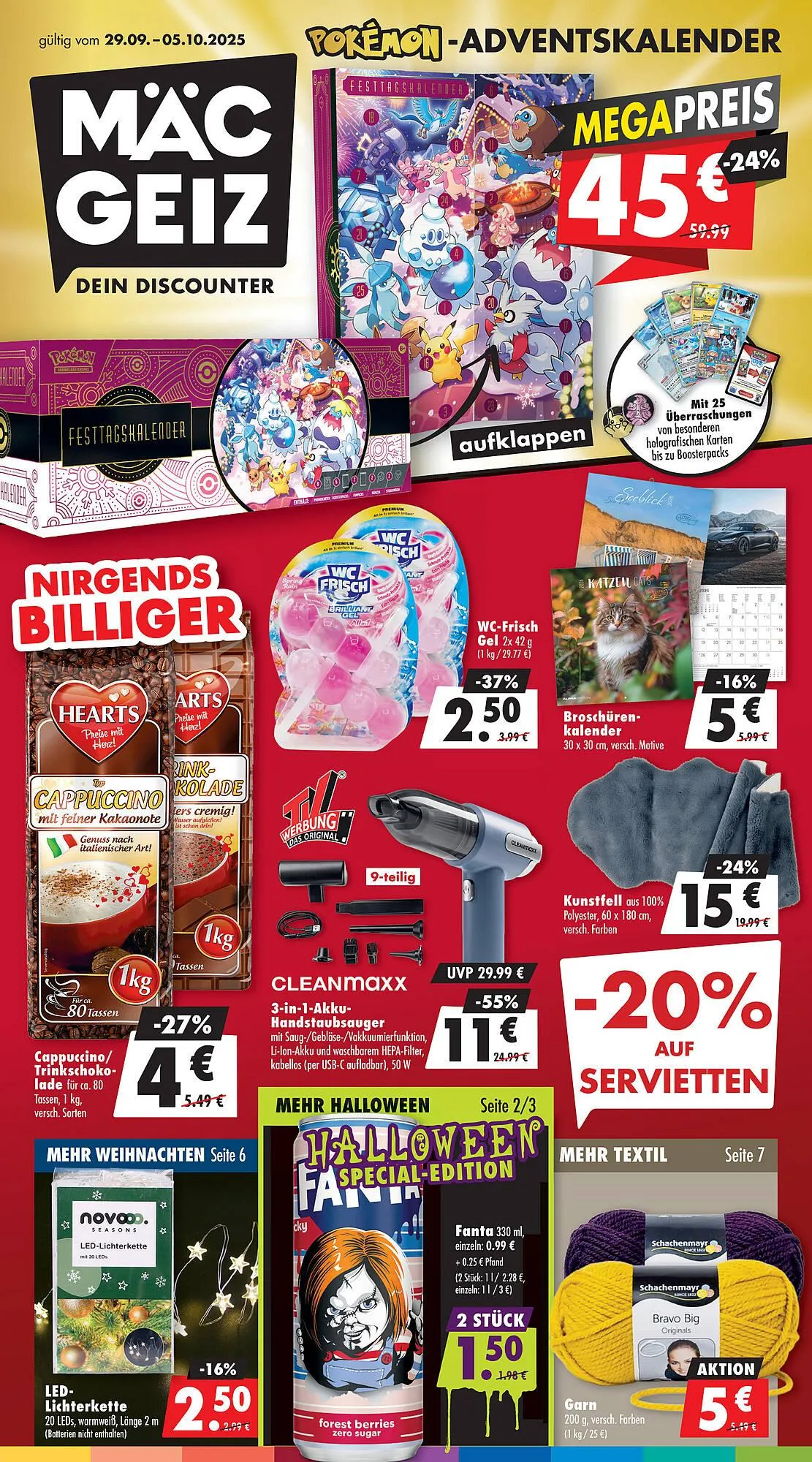 Mäc Geiz Prospekt von 29. September bis 5. Oktober 2025 - Prospekt seite 1