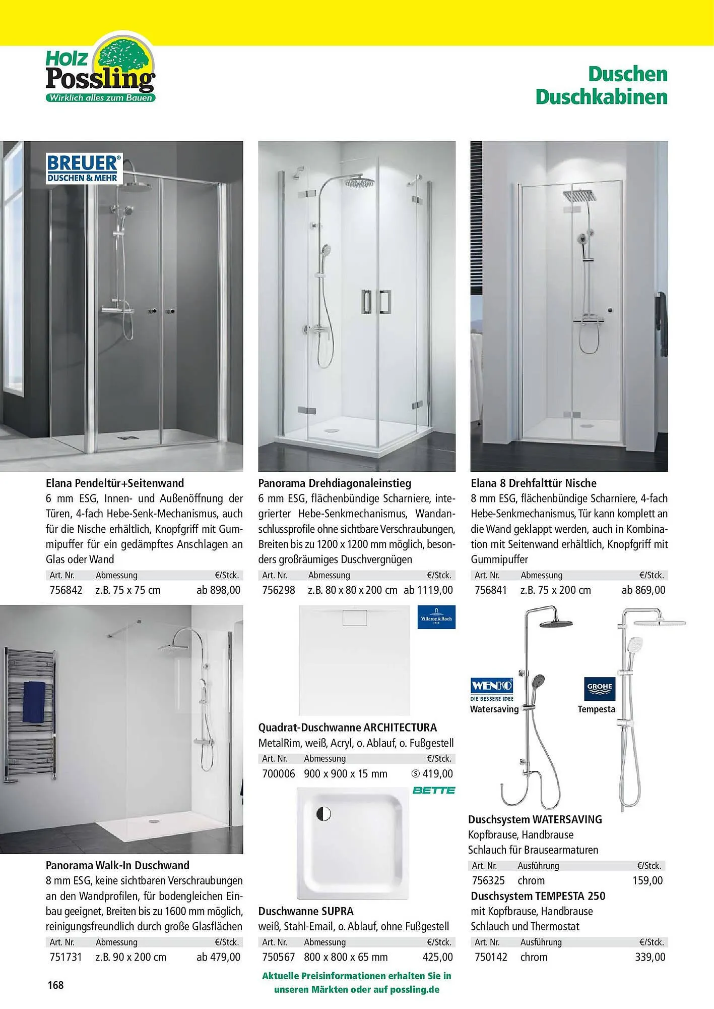 Holz Possling Prospekt von 31. März bis 30. Juni 2025 - Prospekt seite 168