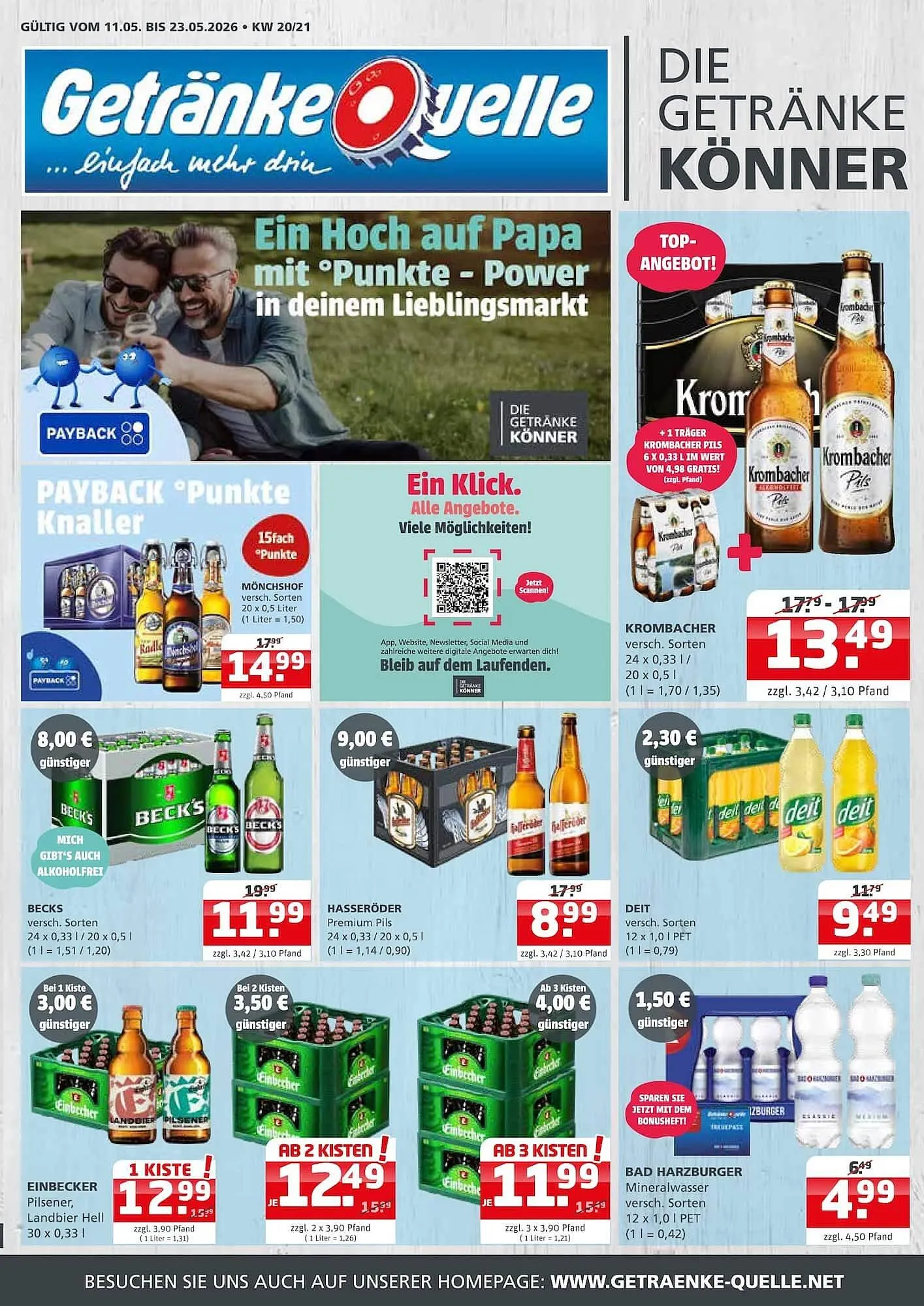 Getränke Quelle Prospekt von 11. Mai bis 23. Mai 2026 - Prospekt seite 1