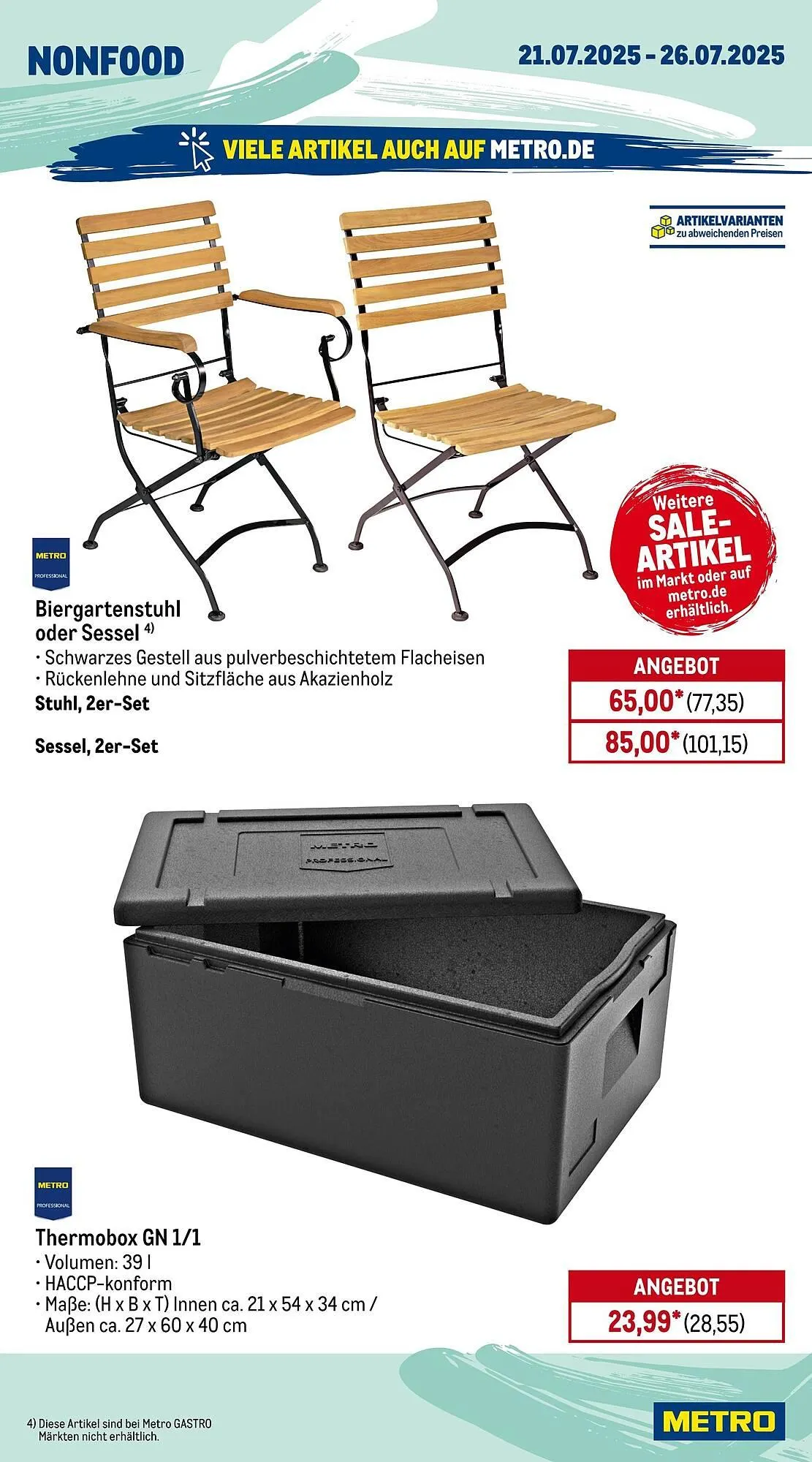METRO Prospekt von 21. Juli bis 27. Juli 2025 - Prospekt seite 20