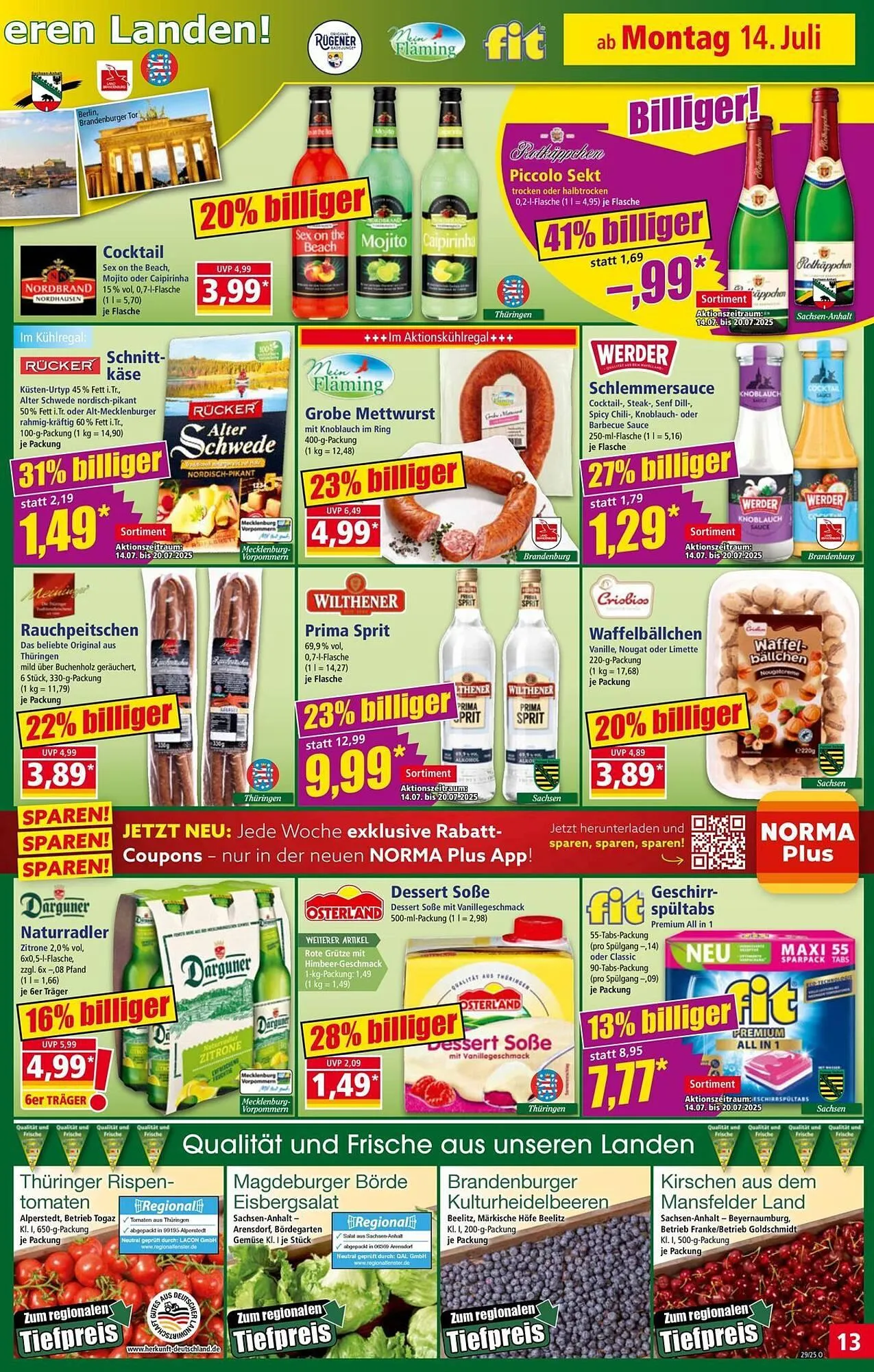Norma Prospekt von 14. Juli bis 20. Juli 2025 - Prospekt seite 13