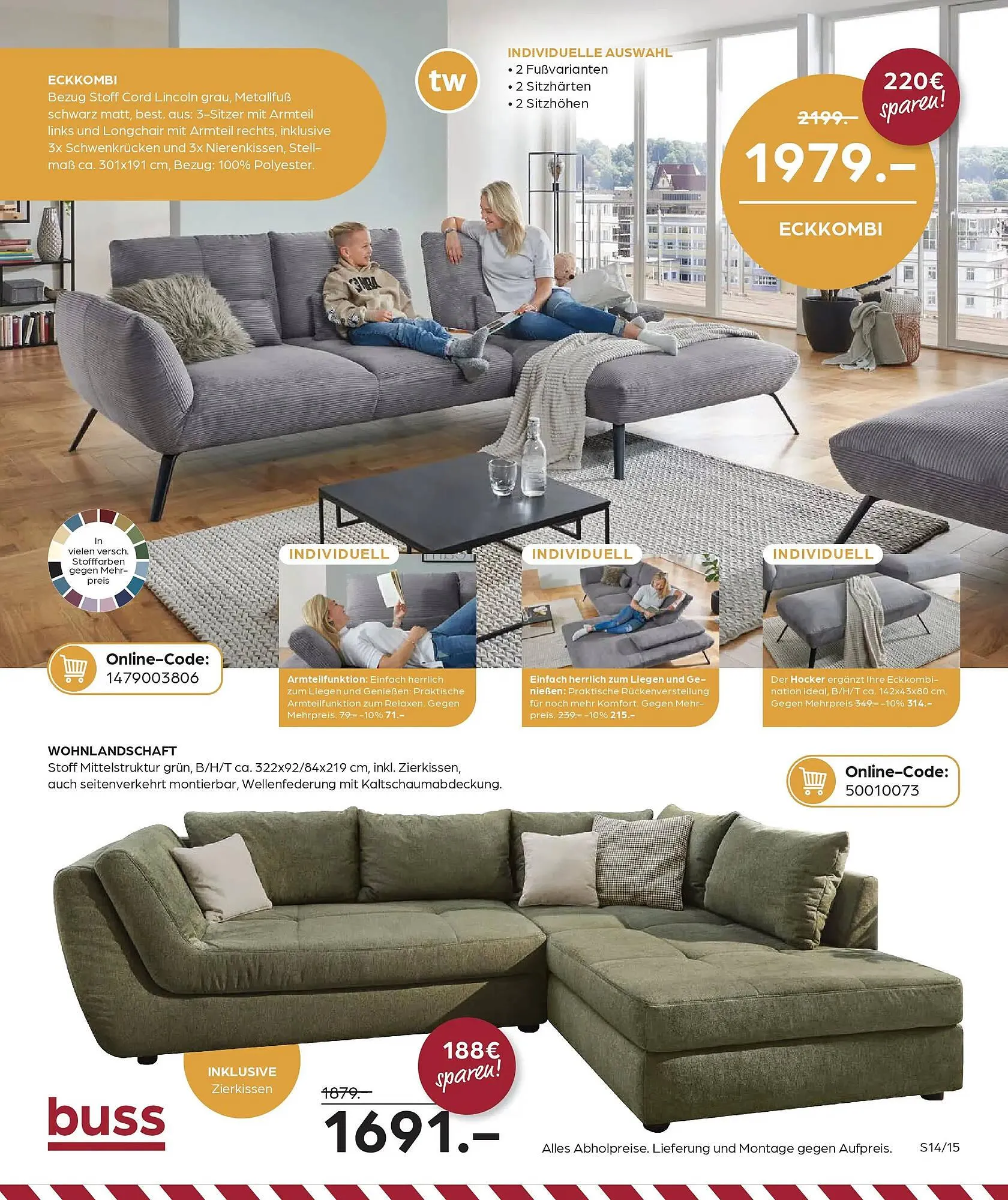 Kabs Polsterwelt Prospekt von 26. Dezember bis 12. Januar 2026 - Prospekt seite 14