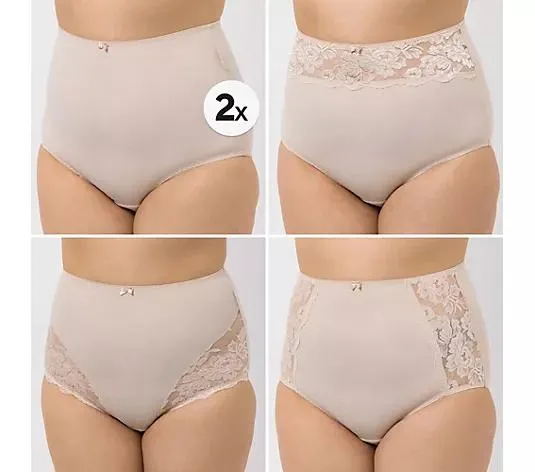 LITTLE ROSE 5 Maxislips Mikrofasermischung 2x Basic 3x Spitzendetails