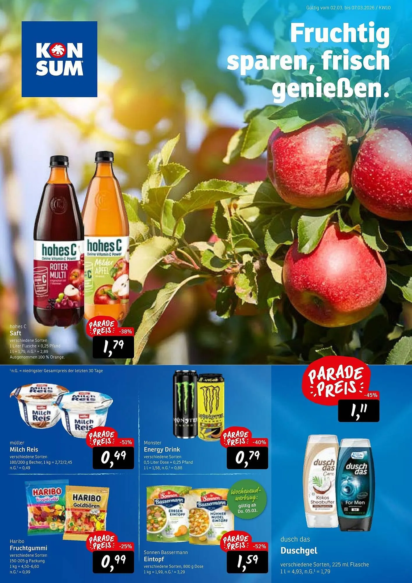 KONSUM Prospekt von 2. März bis 7. März 2026 - Prospekt seite 1