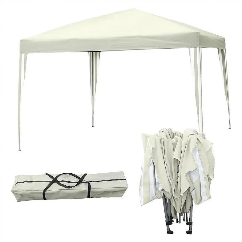 Tarrington House Pop-Up Pavillon Blue Creek, Stahl/Polyester, 3 x 3 m, silber/sandweiß