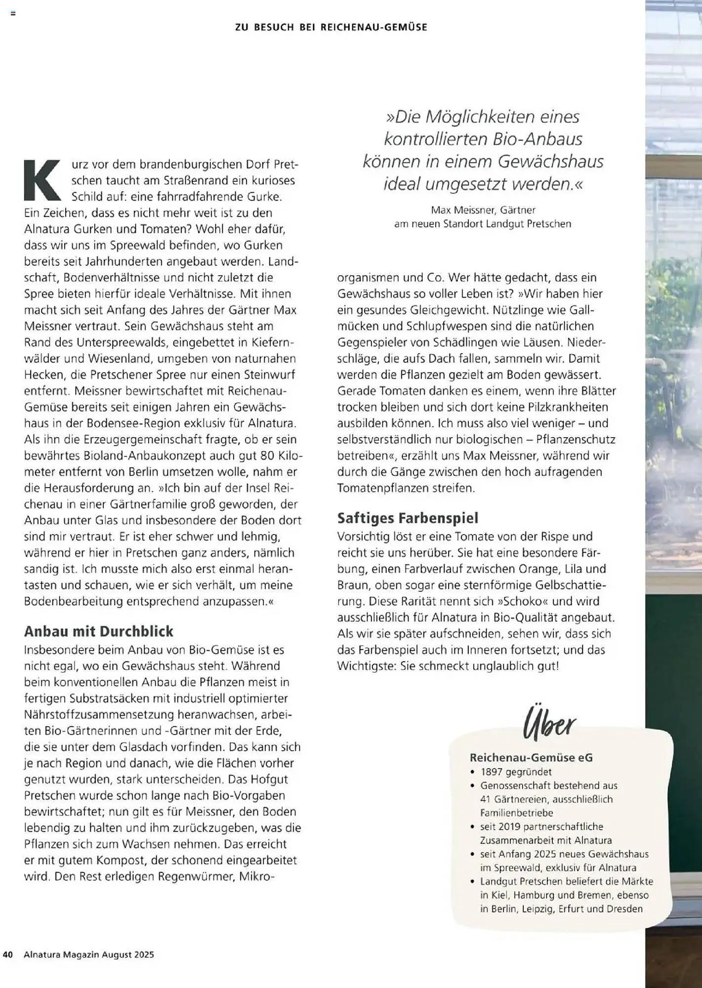 Alnatura Prospekt von 1. August bis 31. August 2025 - Prospekt seite 40