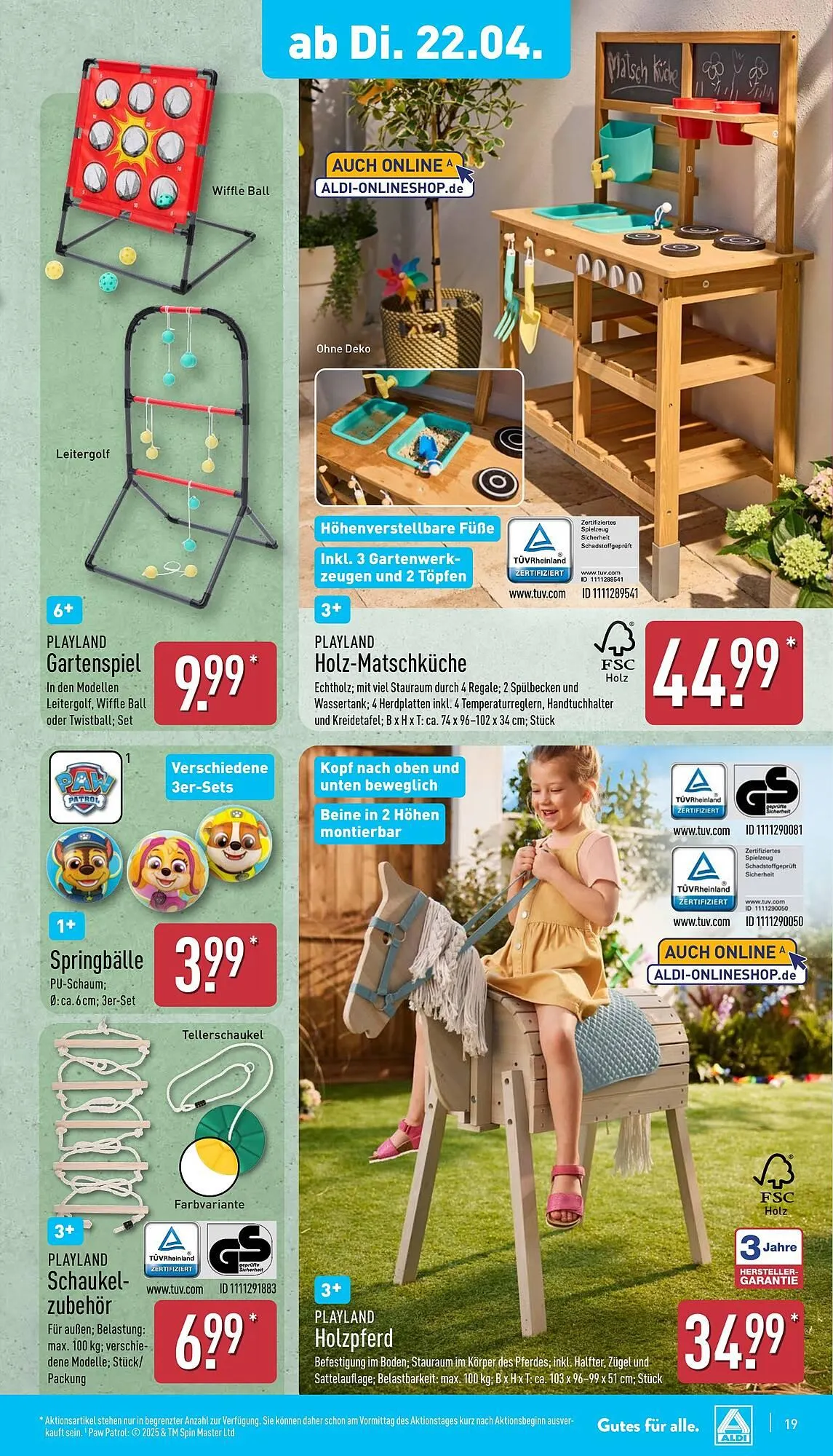 Aldi Nord Prospekt von 22. April bis 26. April 2025 - Prospekt seite 19