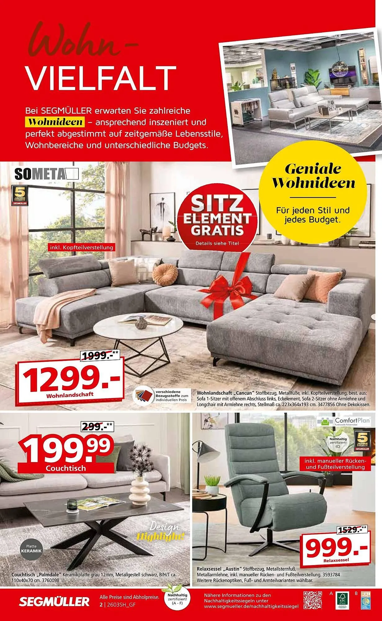 Segmüller Prospekt von 14. März bis 28. März 2026 - Prospekt seite 2