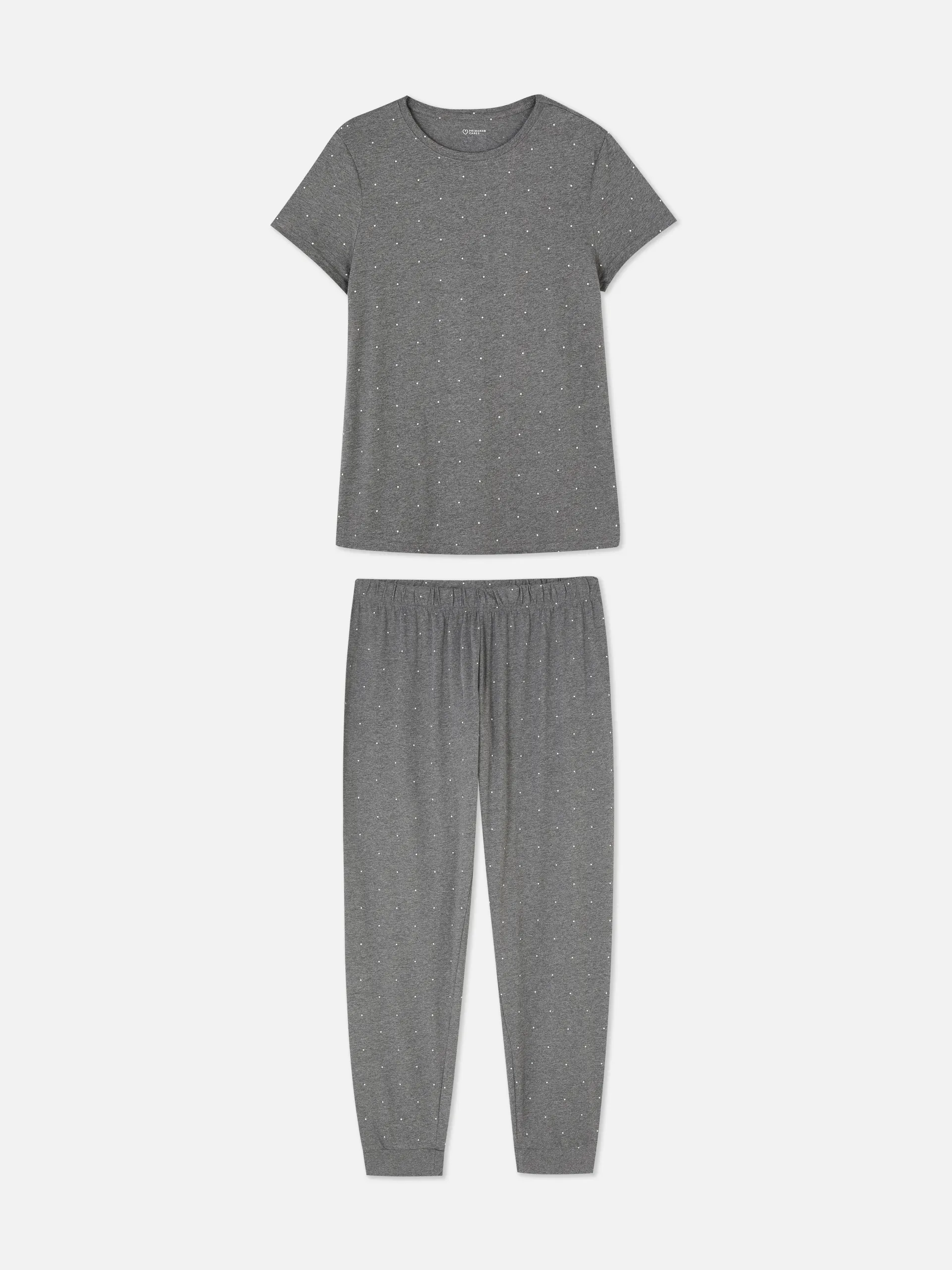 Printed Jersey Short Sleeve Pajamas