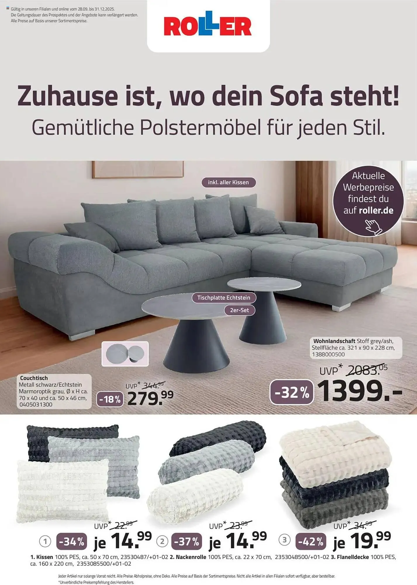 ROLLER Prospekt von 28. September bis 31. Dezember 2025 - Prospekt seite 1