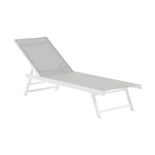 Klappbare Sonnenliege, grau/weiß
