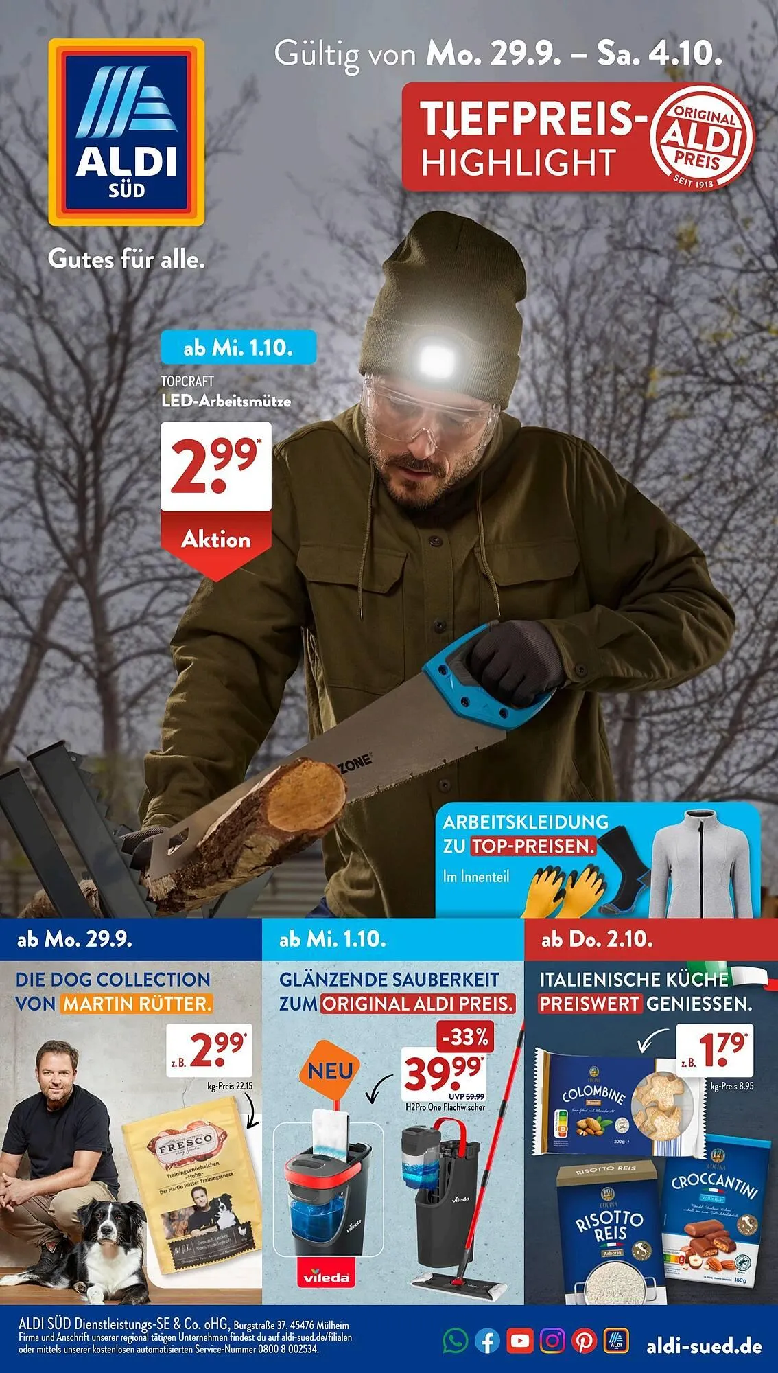 Aldi Süd Prospekt von 29. September bis 5. Oktober 2025 - Prospekt seite 1